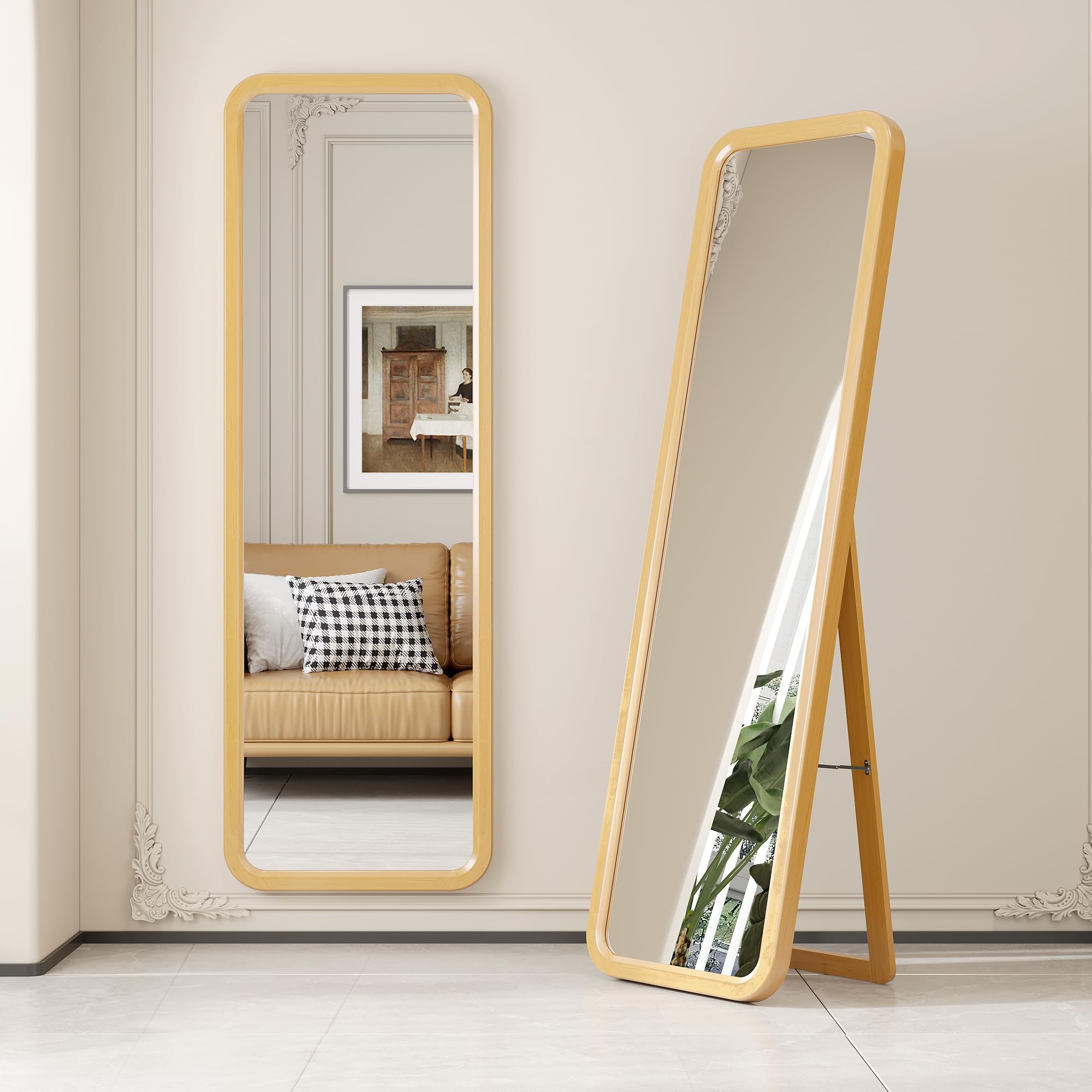 dnbss Wooden Full Length Mirror