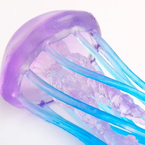 Miniatura 3 de Aydinids 2 figuras realistas de medusas de plástico pintadas a mano, figuras de animales de vida marina