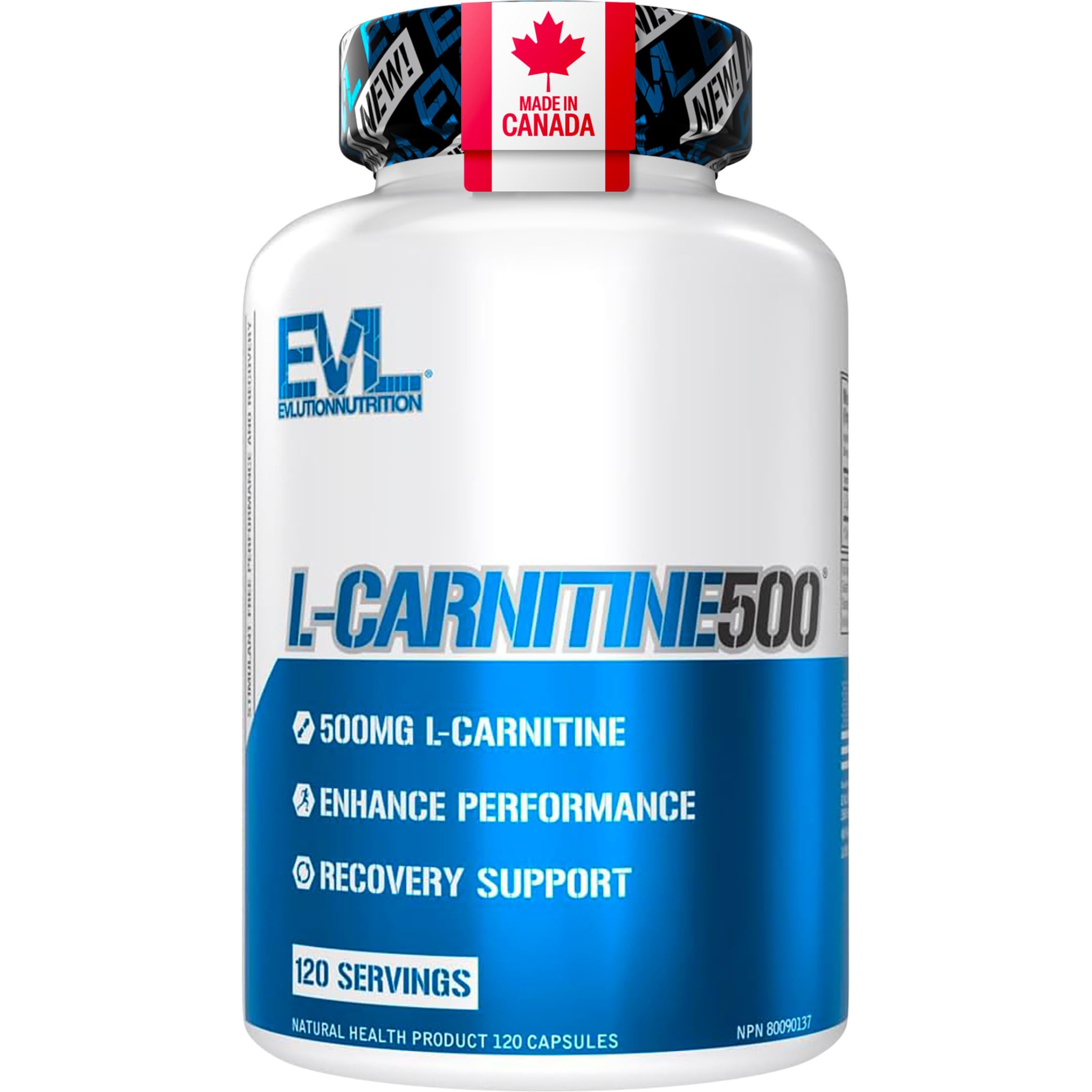 Evlution Nutrition L-Carnitine500 - Pure L-Carnitine Supplement
