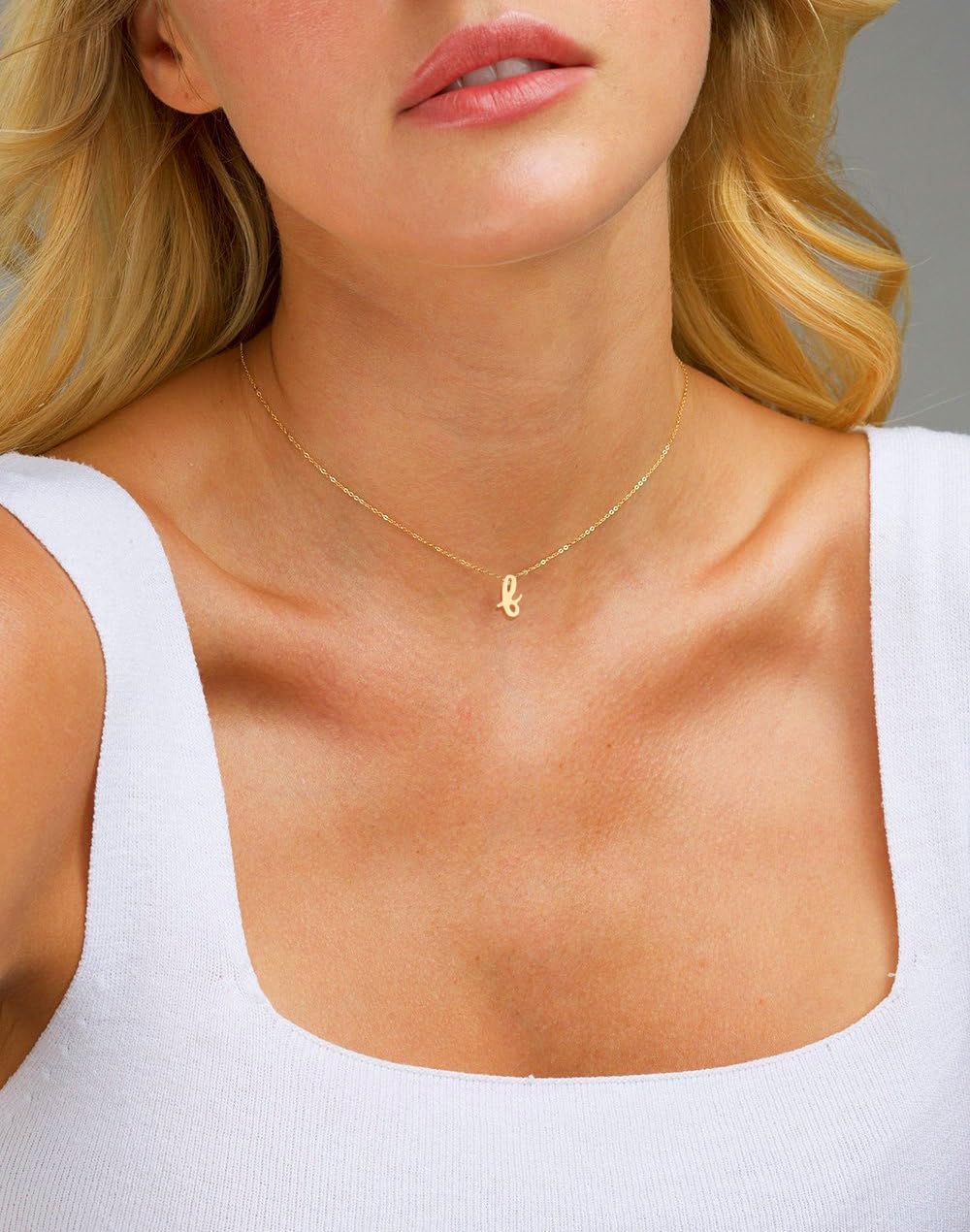YDYDTTKD Iniziale s per Donne Ragazze alla Lettera Piccola AZ Ciondolo Elegante Oro con iniziali Non Appannamento Simpatico Nome Personalizzato Gioielli Girocollo Personalizzati