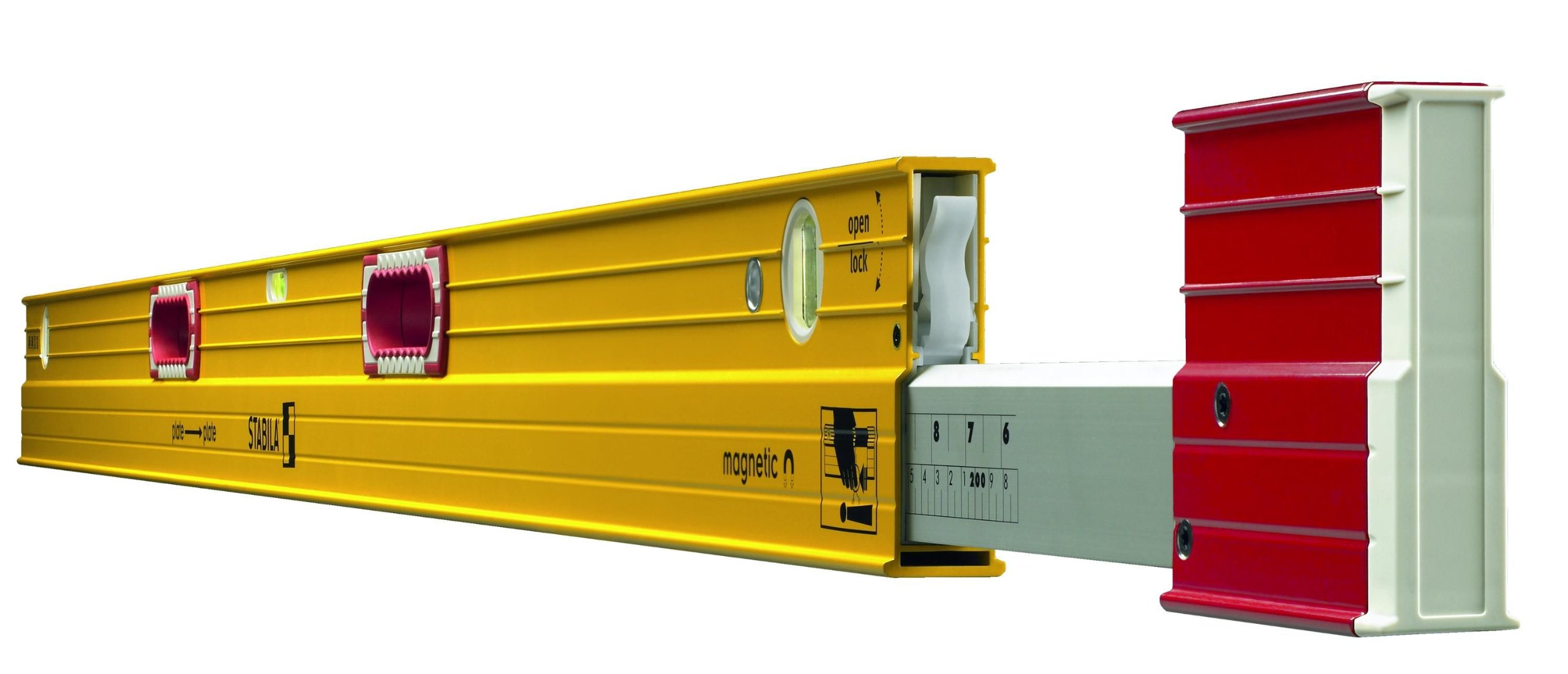 Type 106 TM Telescopic Spirit Level 216-379 cm with Rare Earth Magnet System