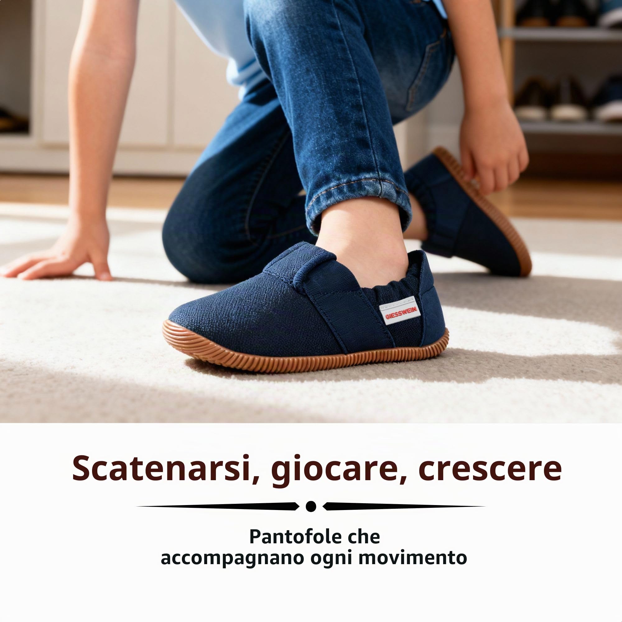 Giesswein Pantofole per Bambini Söll Slim-Fit