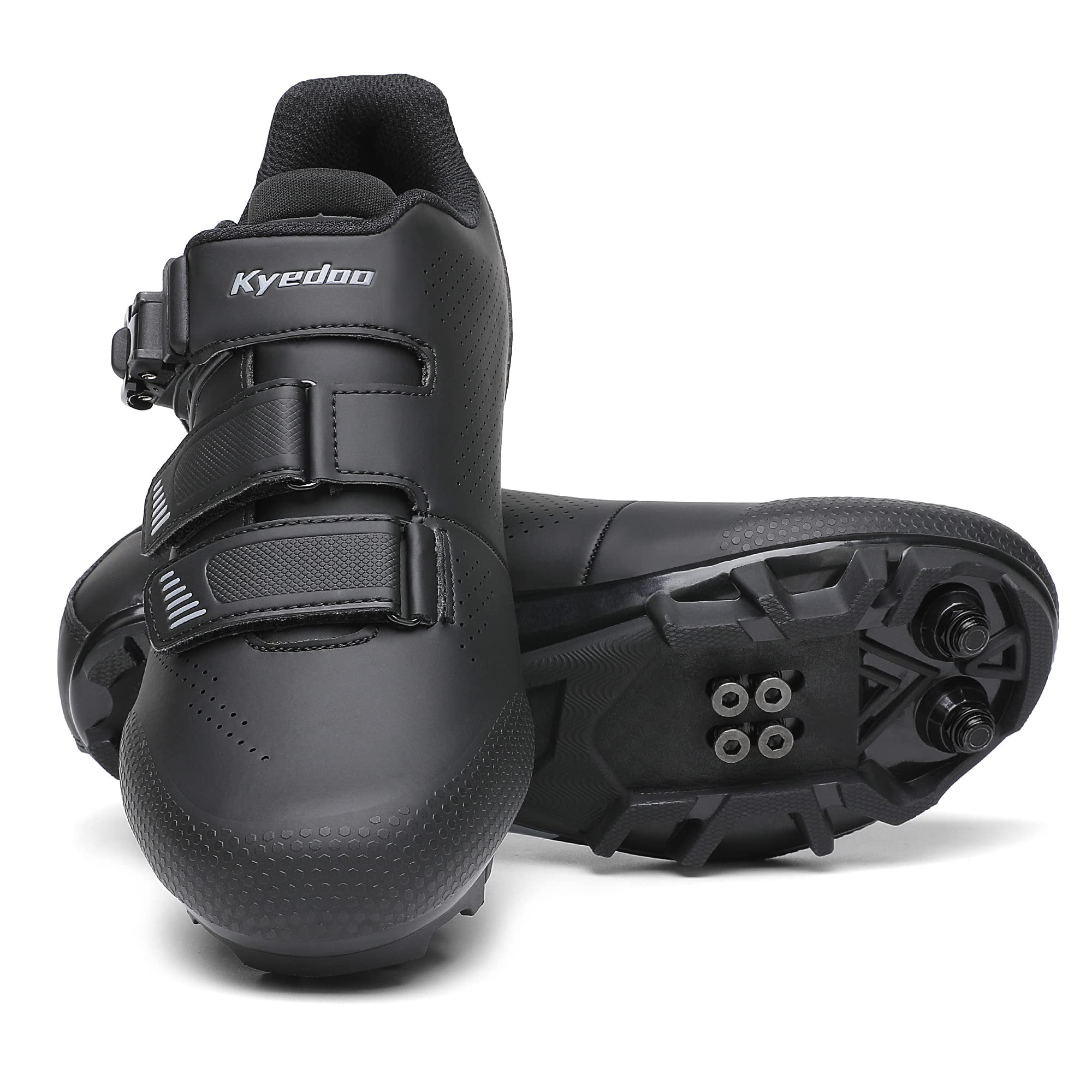 KyedooMens Mountain Bike Shoes Mountain Road Riding with SPD Clips includes, MTB Shoes Cycling Shoes for Indoor and Outdoor