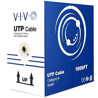 VIVO 1,000ft Bulk Cat6 Ethernet Cable Wire, Gray
