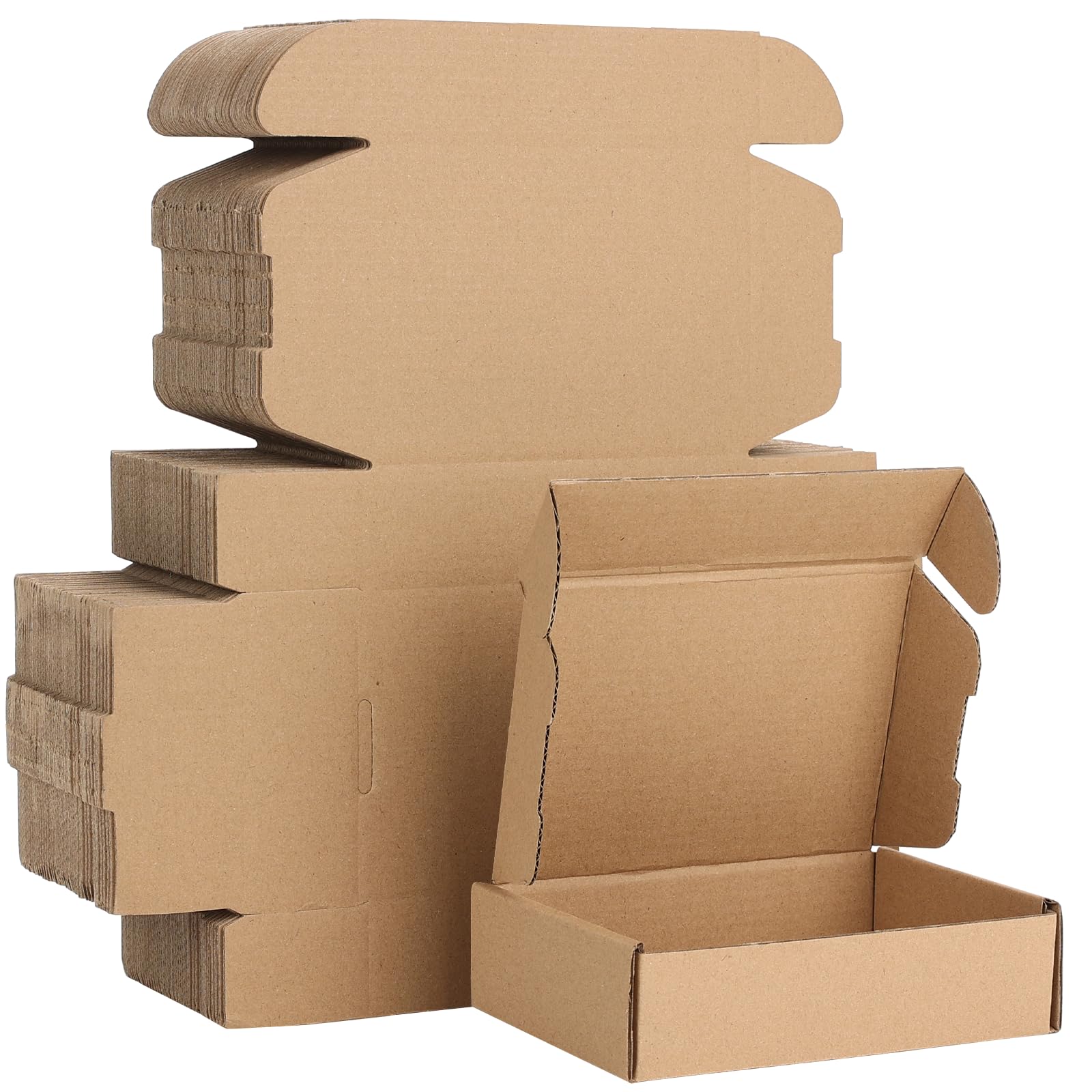 Photo 1 of 100 Pcs 6 X 4 X 1.6 Inch Shipping Boxes Corrugated Cardboard Boxes Mailing Packaging Boxes for Packing Moving Storage Small Items Small Shipping Mailer Box