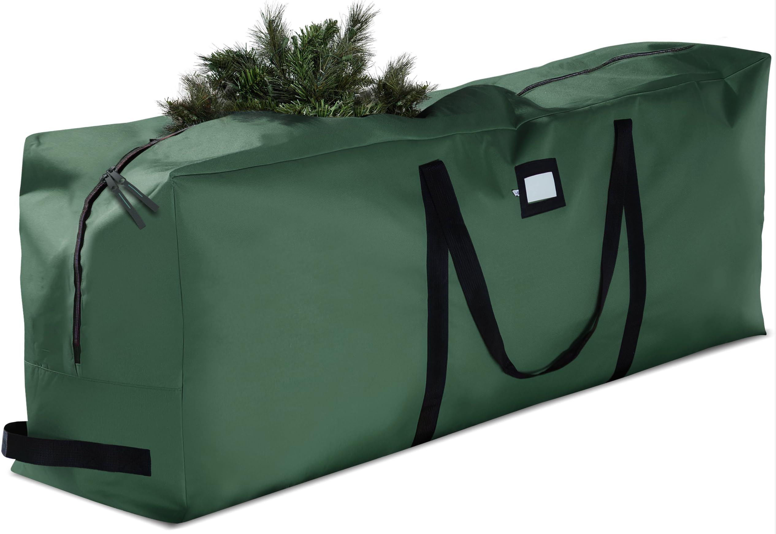 Zober Premium 600d Polyester Sac de sapin de Noël – Sapin de Noël artificiel de stockage pour Unassembled arbres jusqu'à 7 'Haut avec fermeture Éclair élégant – Convient également aux Vacances