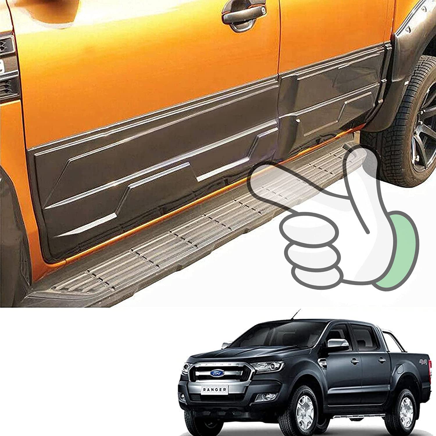 Buy Car Body Side Panel Protection Strips for Ford Ranger Wildtrak 20122021 T6 T7 T8 XL XLT