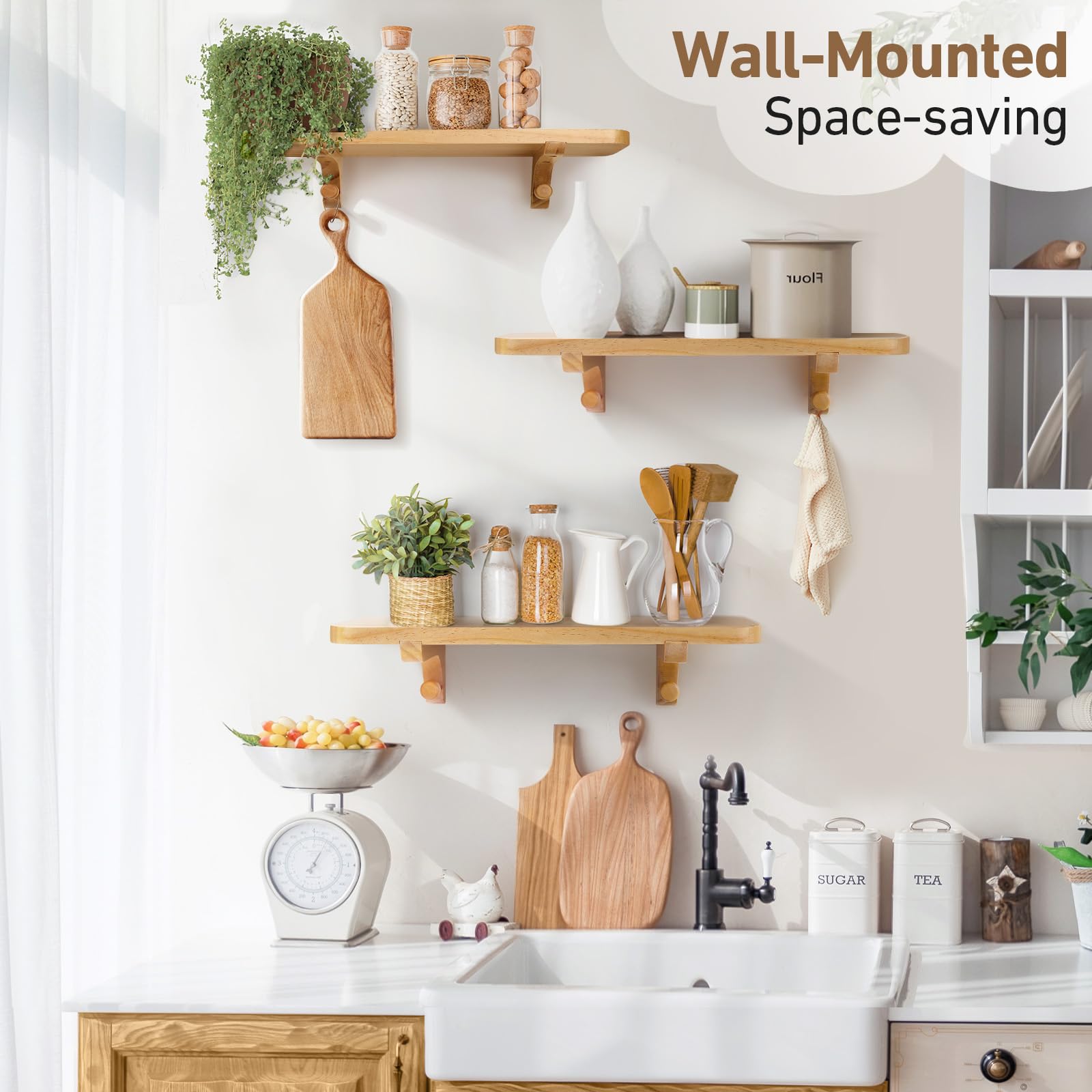 Wandplank Zwart Hi-home Set Van 3 Wandplanken – Zwevende Opbergplanken In Zwart Plankjes Voor Aan De Muur