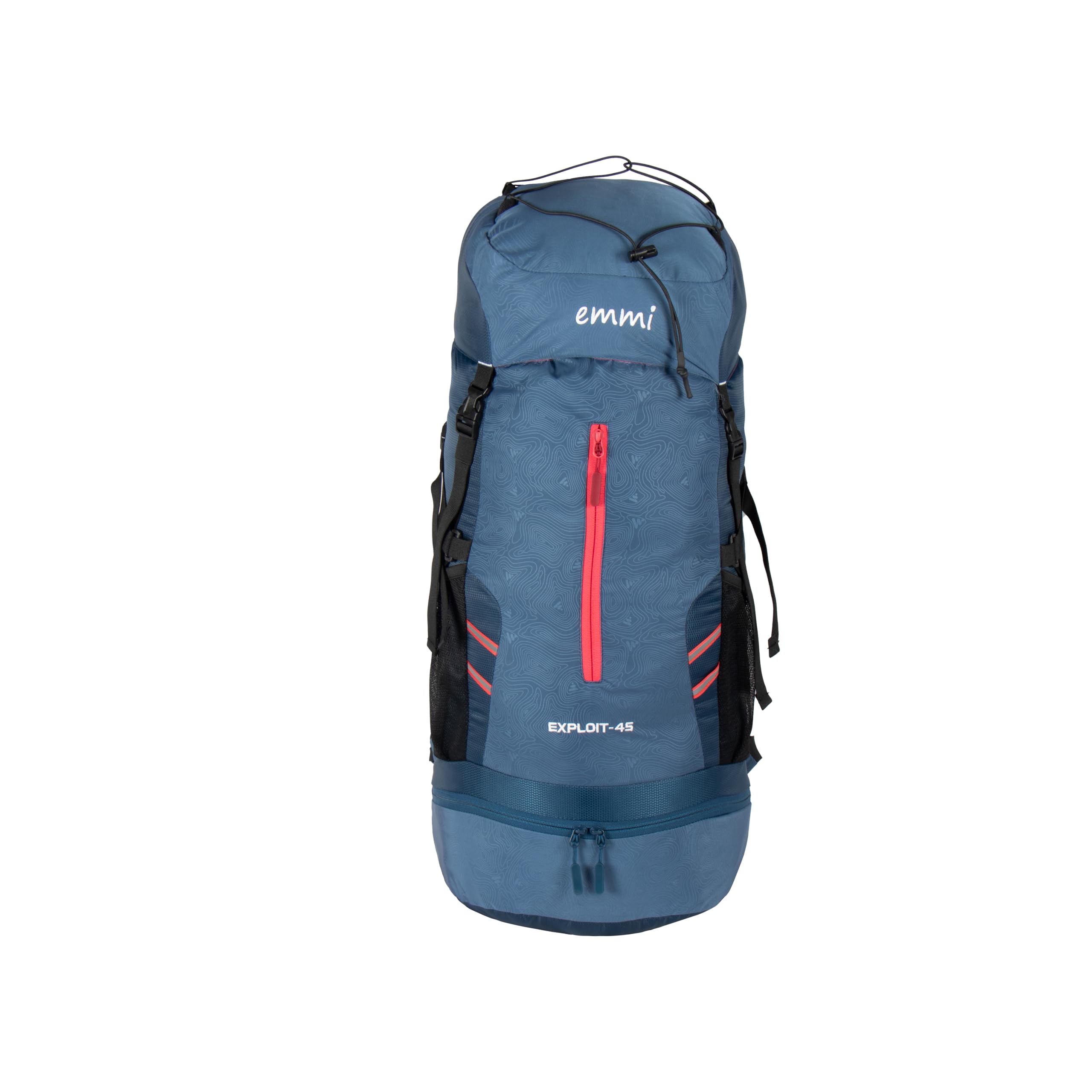 Emmi Exploit Backpack for Men and Women 45 L | Travel Bags for Camping and Hiking | Lightweight Outdoor Backpack With Water Bottle Holder |Stylish and Adjustable Travel Rucksacks | 18 Months Warranty