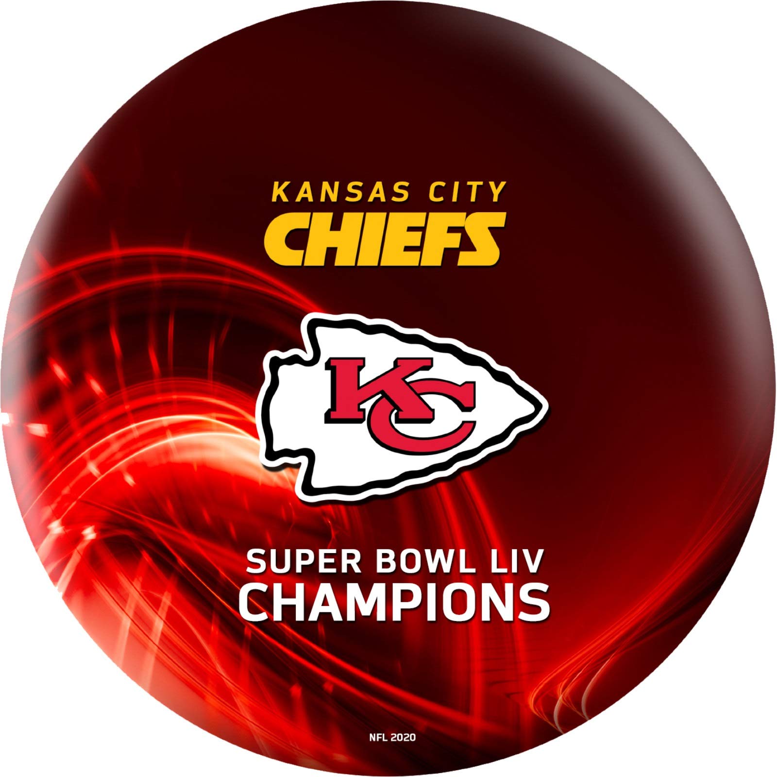NFL Super Bowl LIV Champs Kansas City Chiefs Licensed Bowling Ball Undrilled (15)