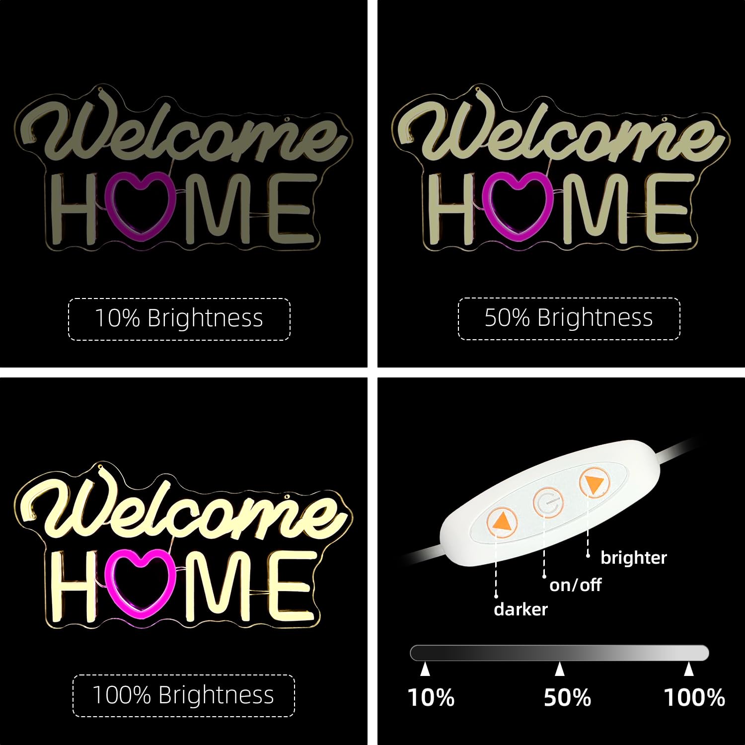 Neonowe znaki "Welcome Home" do dekoracji ścian, neonowe światła, USB, LED, możliwość ściemniania, powitalny znak powitalny do armii wojskowej, powrót do domu, dekoracje na imprezę