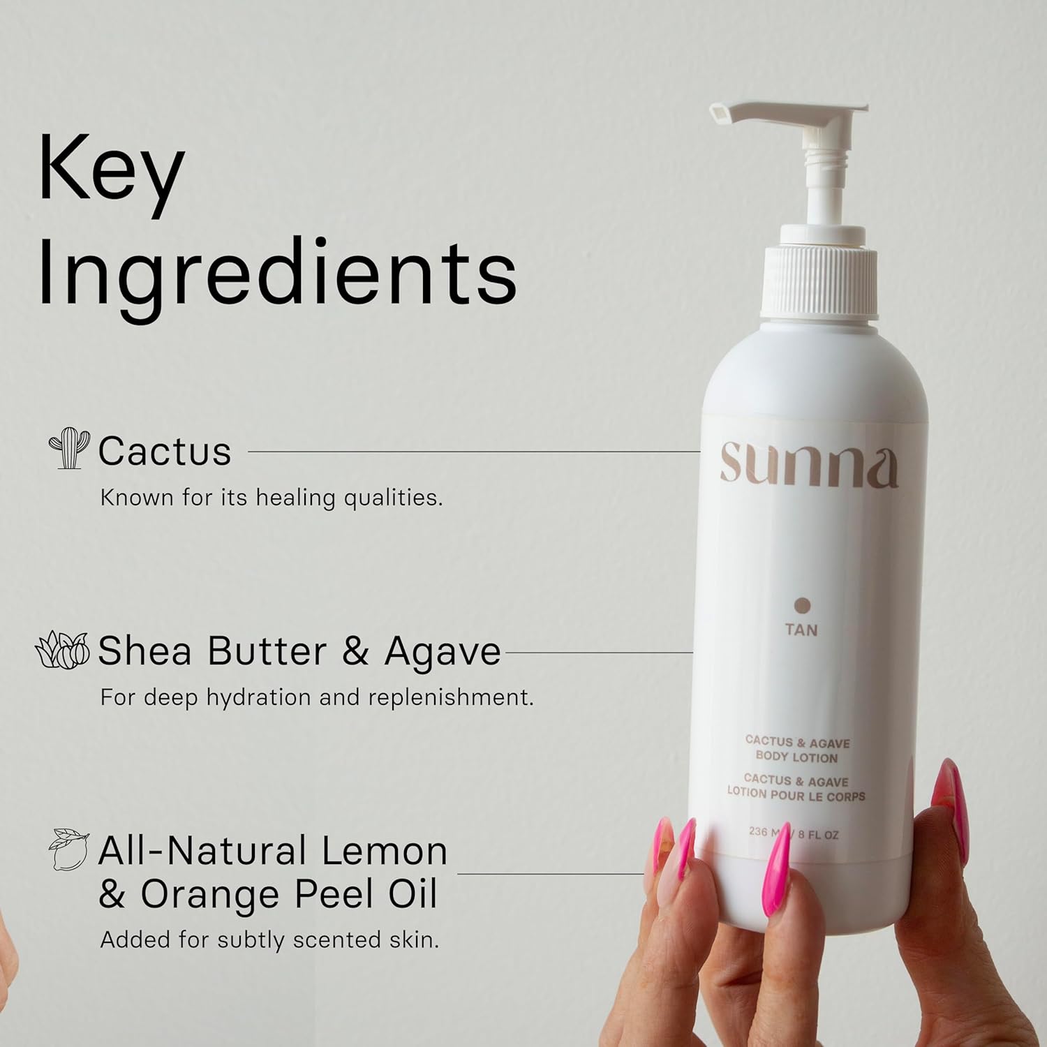 Hydrate Me Cactus & Agave Body Lotion For Dry Skin - Organic & Natural Ingredients - Tan-Friendly Lotion - Made in Canada - 236ml