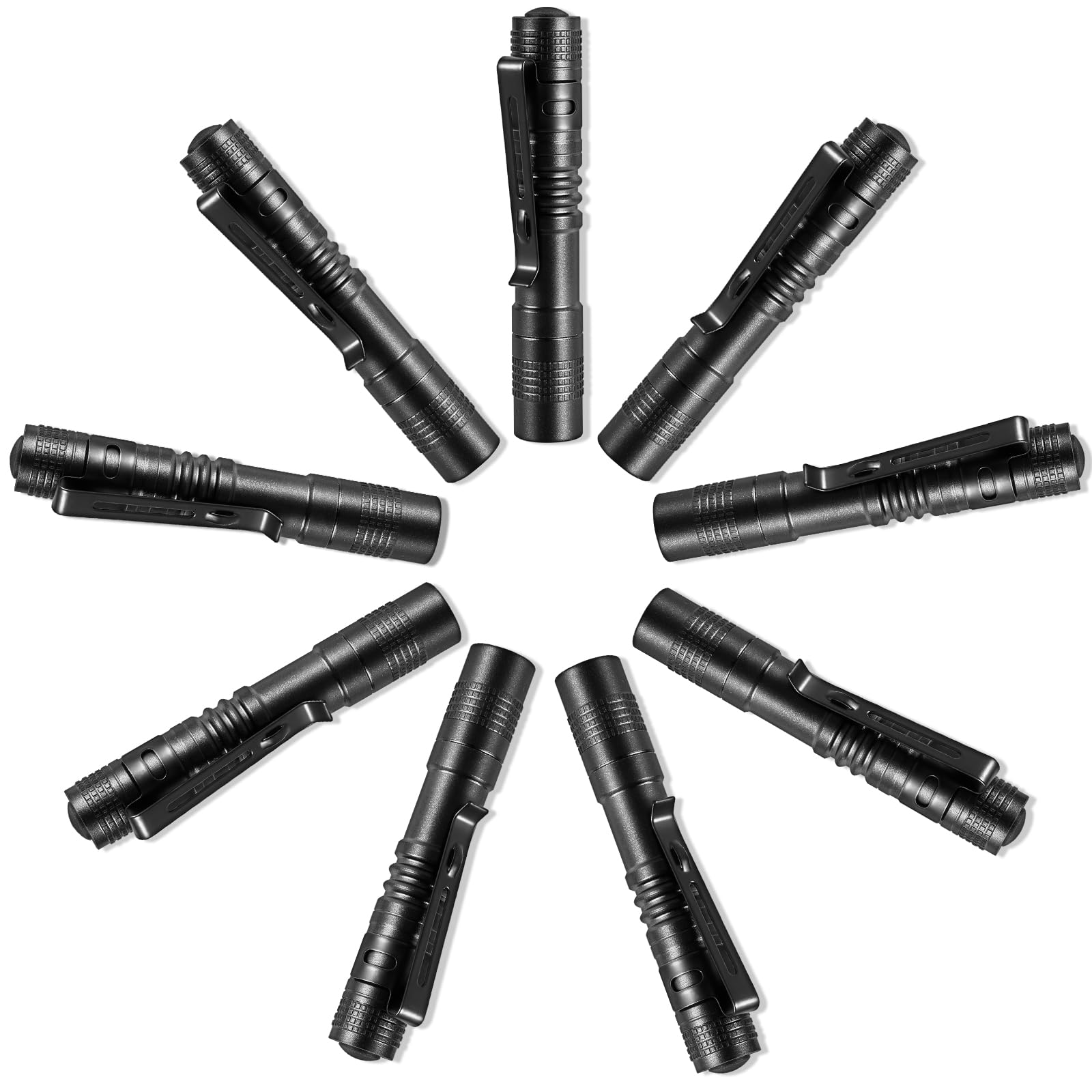 Pen Light Flashlight 10 PCS, LED Pocket Small Flashlight Torch with Clip, Mini Penlight Handheld Insepction Flashlight for Oudoor Camping Emergency