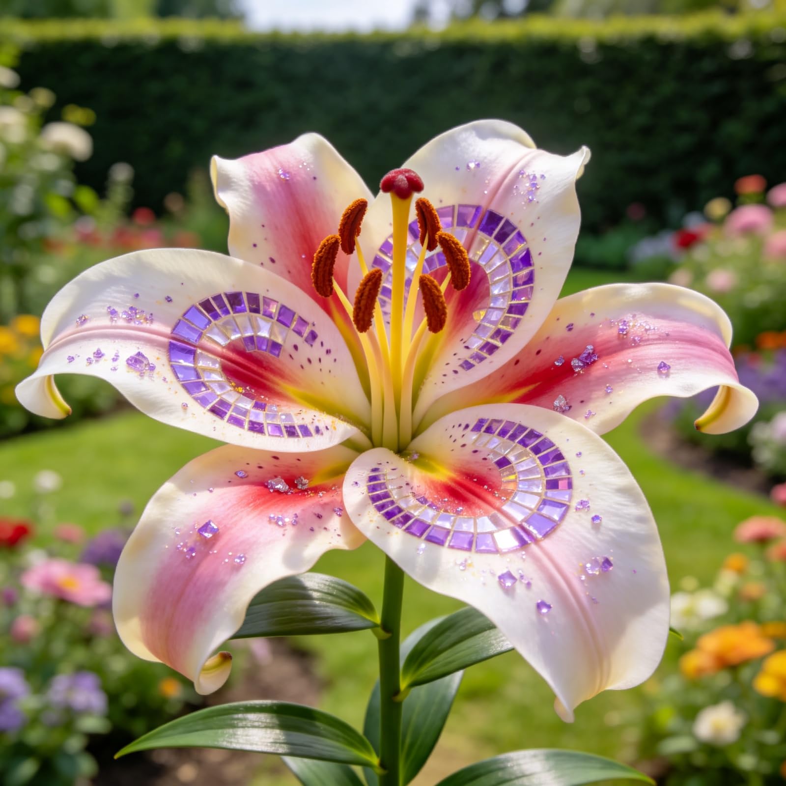 Erlesene Außenflächendekoration, winterrobuste, langanhaltend blühende Lilien mühelos zu setzen-10Rhizome-G
