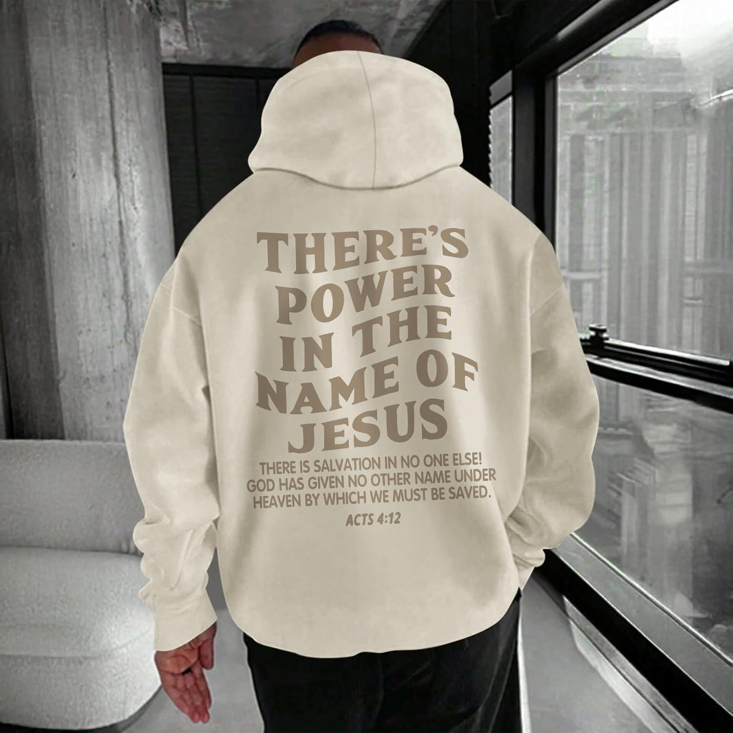 Christian Jesus Saves Hoodies for Men Inspirational Religious Faith Sweatshirts Vintage Bible Verse Graphic Pullovers - Image 6