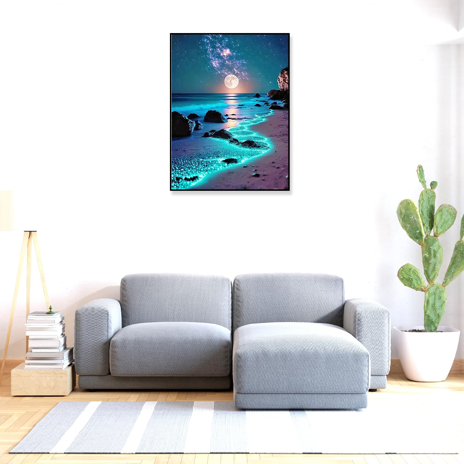 Kit Diamond Painting Quadrati 50x40 Cm - London Bridge Di Notte Con Fuochi D'Artificio Per Adulti E Bambini - Foto 10