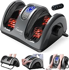 [52% off] TISSCARE Shiatsu Foot Massager with Heat, FSA Eligible HSA Foot Massager for Plantar Fasciitis, Neuropathy, Circulation and Pain Relief, Massage Feet at Home/Office, Gift for Men and Women