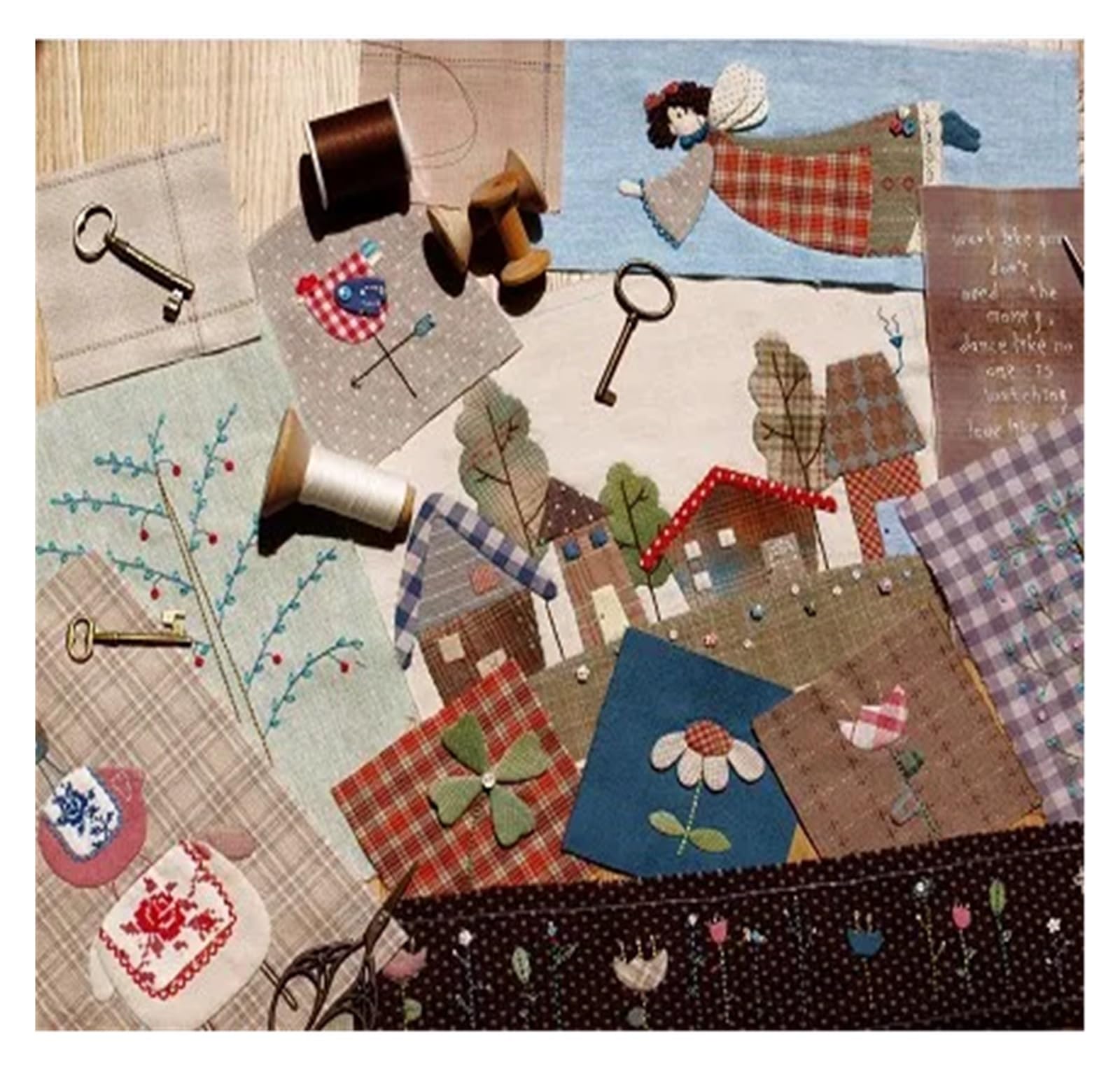 Set Di Tessuti Per Patchwork Tessuto di cotone patchwork fai da te fatto a mano in tessuto tinto in filo 50 pezzi 9 * 12 cm