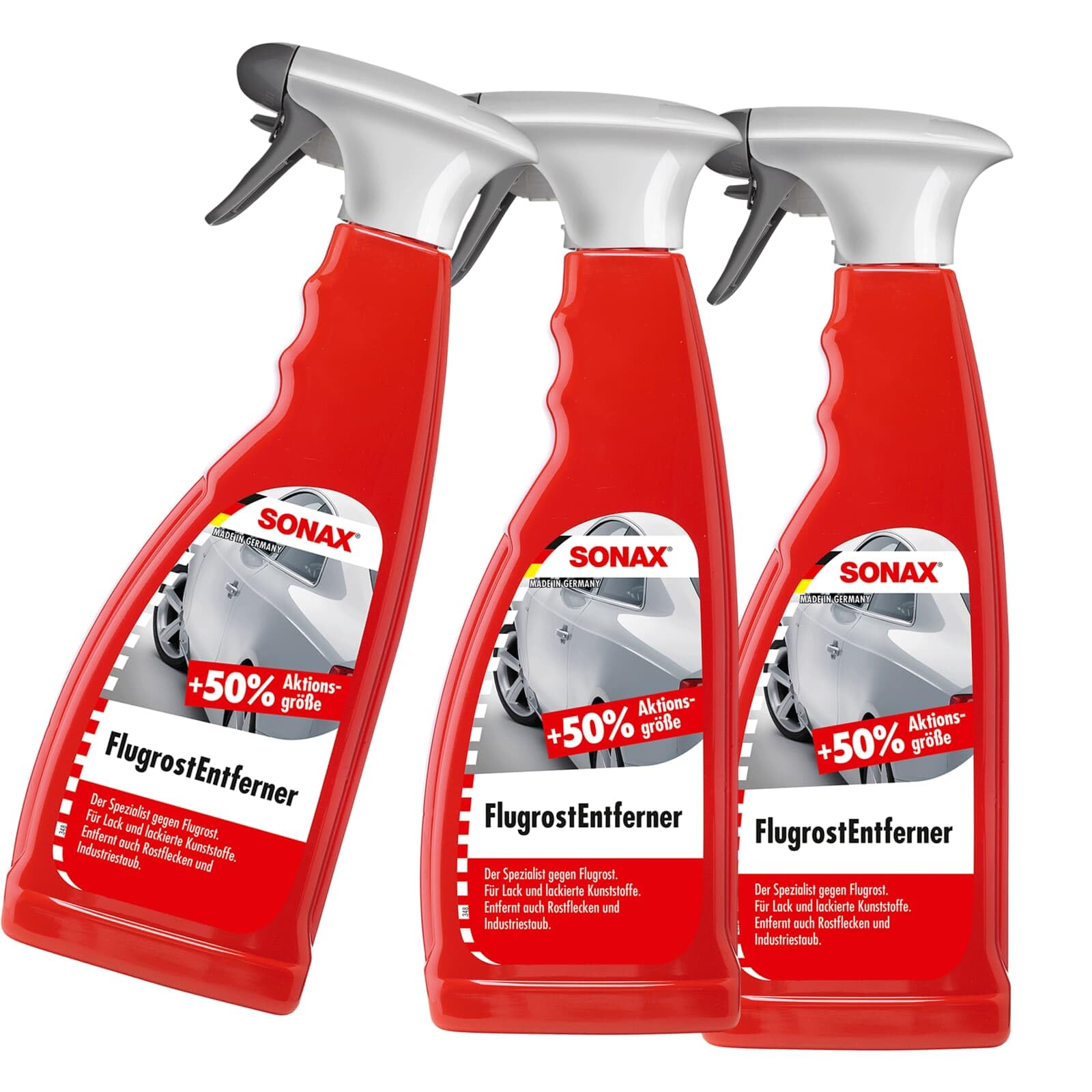 Sonax 3x 05134000 Rostlöser (750 ml) | 05134000, Flugrostentferner Aktionsgröße