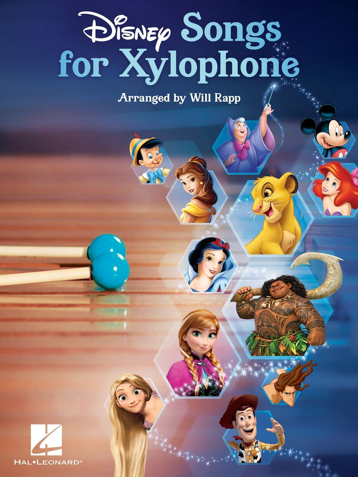 Disney Songs for Xylophone Arranged by Will Rapp | 25 Fun and Easy Disney Tunes for Xylophone Players | Disney Movie Music Sheet Collection | Kids Xylophone Songbook for Beginners