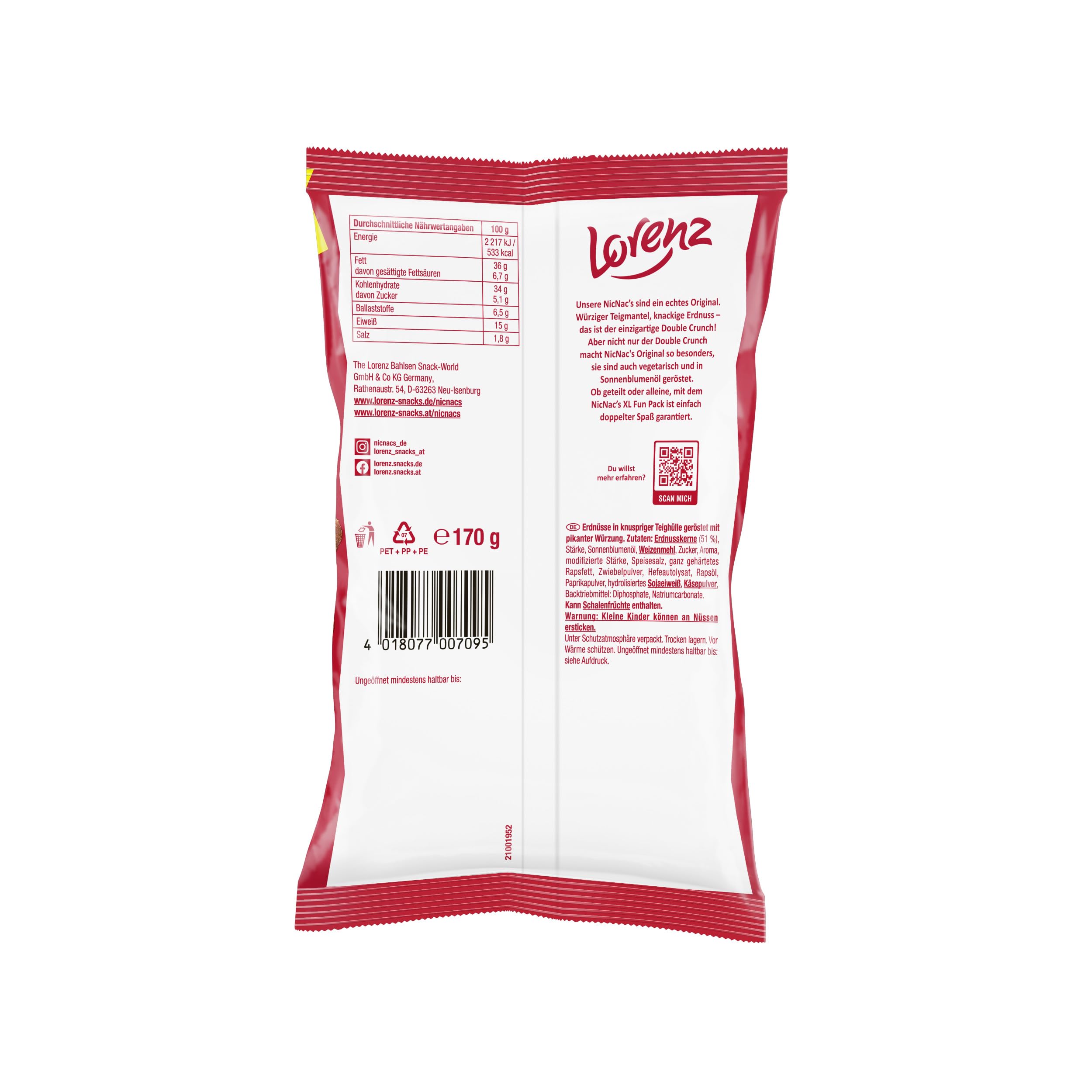 LORENZ NicNac's XL Fun Original 16 x 170g vegetarisch