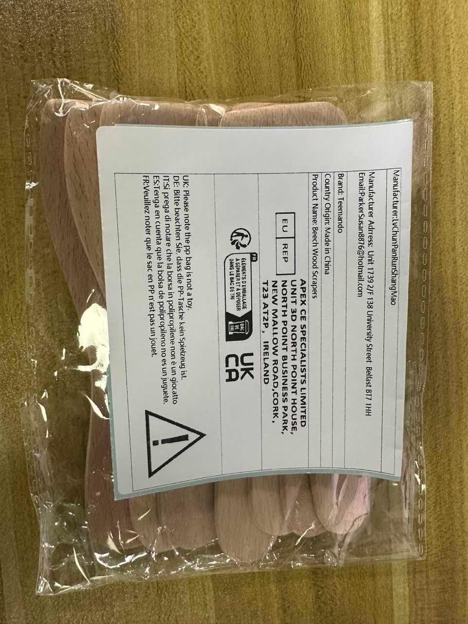 Teemando® 8 drewnianych skrobaków do raclettea, 13 cm, do powlekanych patelni, odporna szpachelka, stabilne akcesoria z rodzimego buku