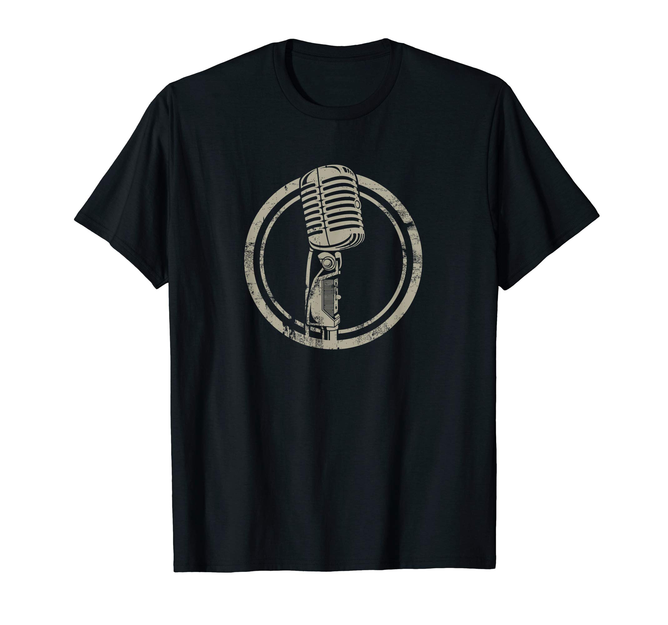 Vintage Gift TeesVintage Microphone - Stand up, vocalist T-shirt T-ShirtOEKO-TEX STANDARD 100