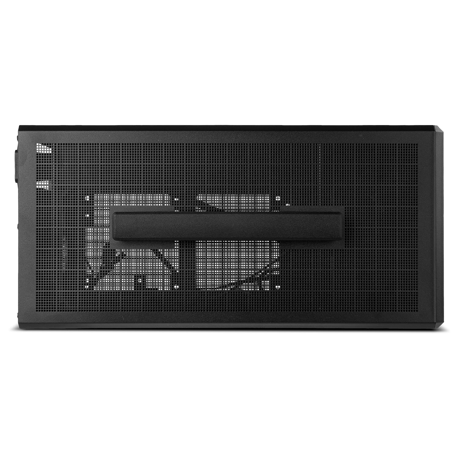 NOX Xtreme Products Hummer Refresh - Tragbares Micro ATX/ITX Mini-Tower Gehäuse, Full-Mesh-Design, inklusive 120mm PWM-Lüfter, Platz für 5 Lüfter, USB-C und 3.0, Schwarz