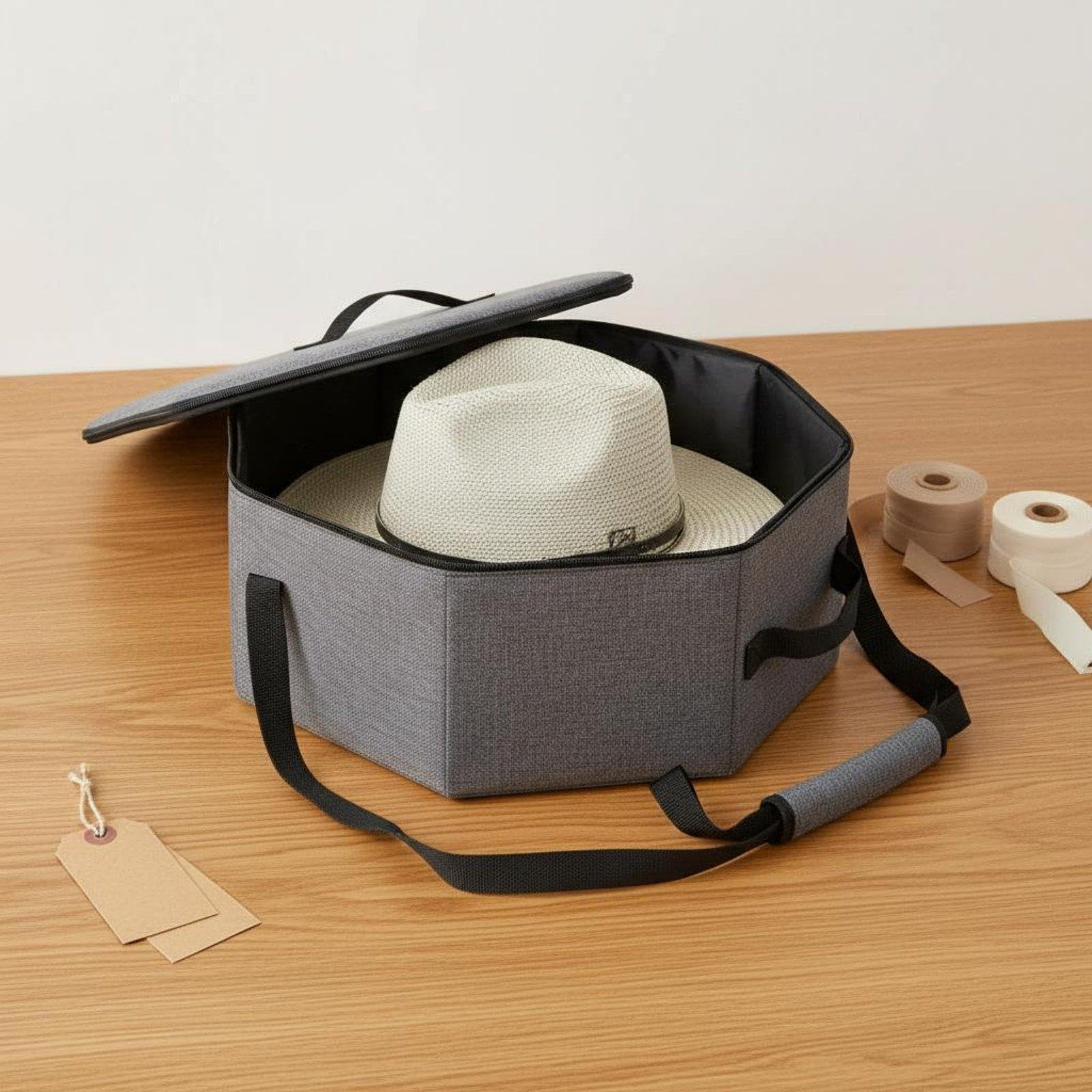 rockible Gorra Plana de Mezclilla para Mujer con Estilo Clásico de Periodista Sombrero Tipo Bebé con Estuche Rígido de Almacenamiento Adecuado para Viajes