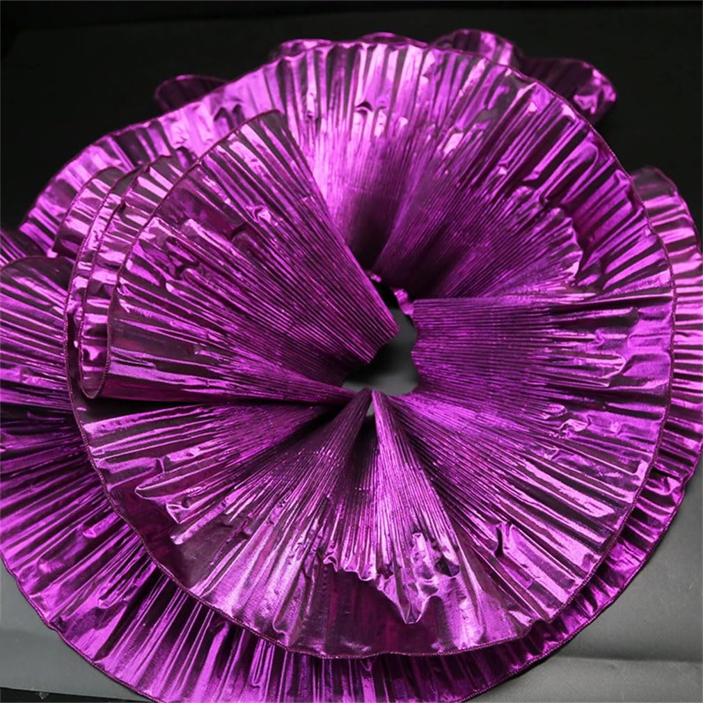 Tissu En Dentelle Ondulée Métallique, Grand Design Plissé De Styliste, Tissu En Dentelle En Maille, Accessoires De Couture Pour Robe, Bricolage