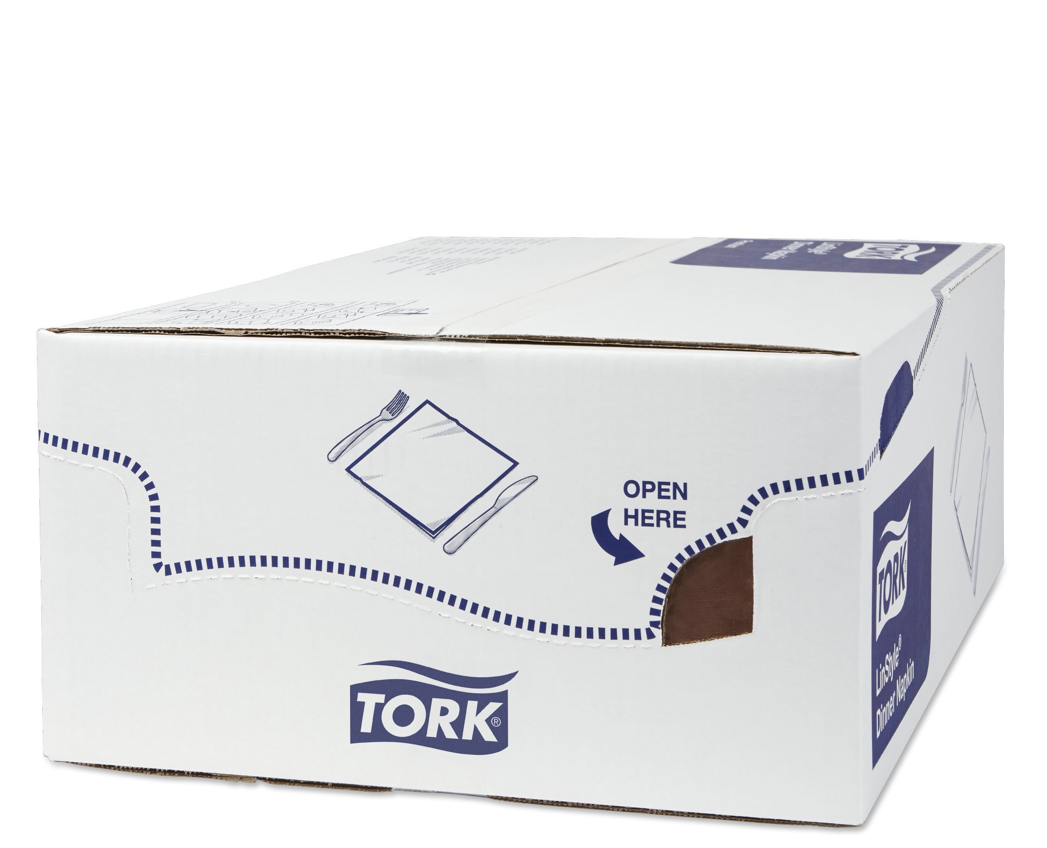 Tork 478727 Linstyle Servilleta para cena de color chocolate / 1 capa / 12 paquetes x 50 unidades (600 servilletas) / 39 cm x 39 cm/Premium