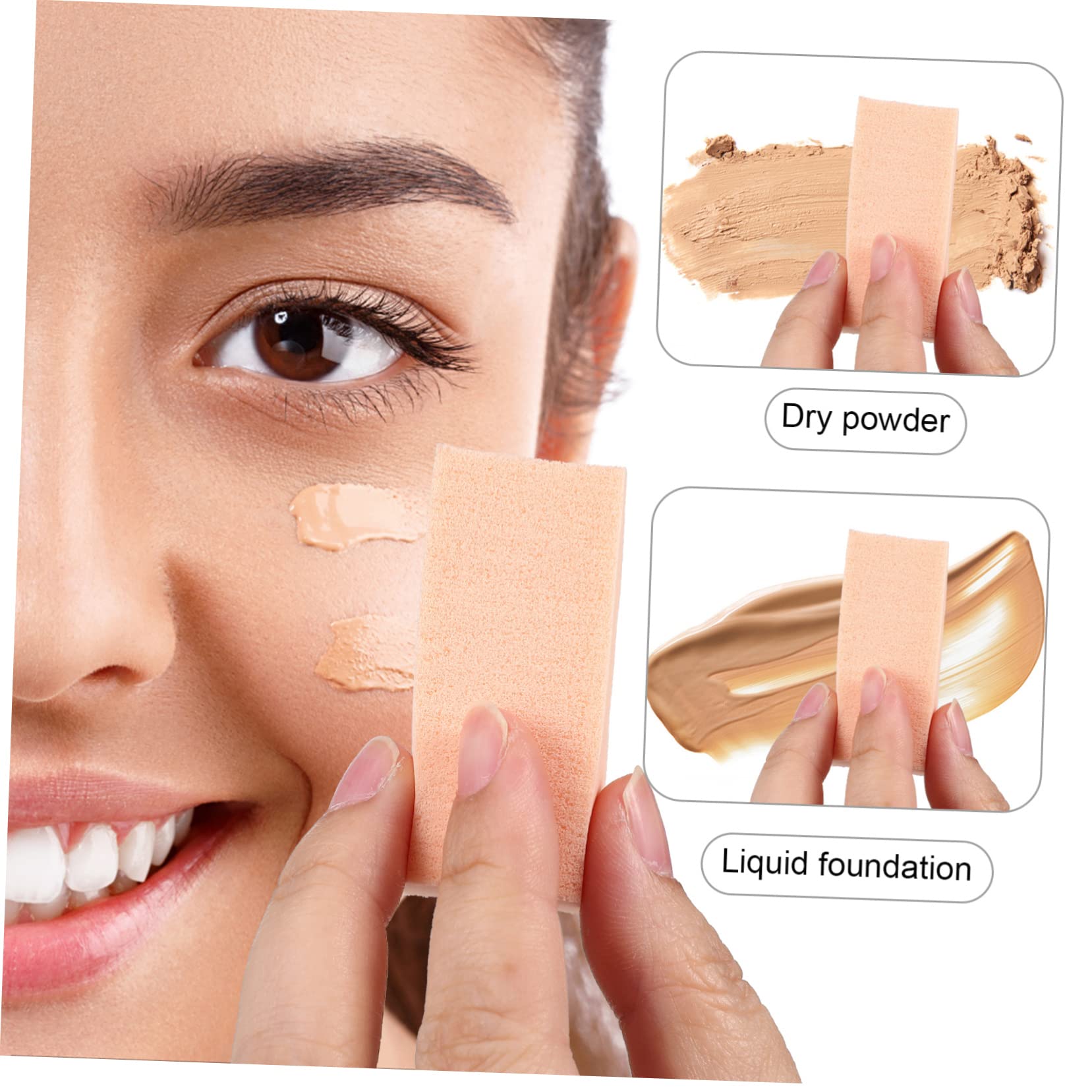 Beavorty 288piezas Esponjas De Maquillaje De Esponjas Triangulares Para Base Líquida Polvo y Crema Aplicadores Suaves y Amigables La Piel Para Cosméticos y Manicura