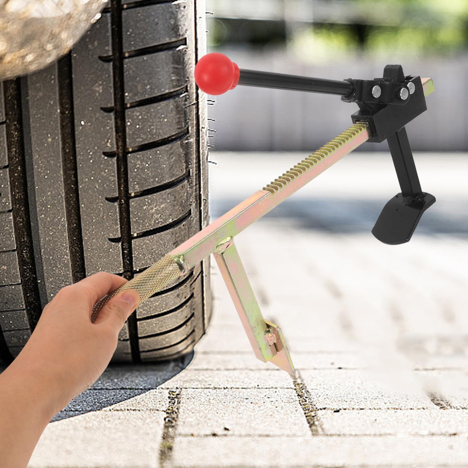 Espansore Manuale in Ghisa per Pneumatici di Motocicletta e Camion Funzione di Smontaggio e Sicurezza Utente, Strumento Portatile per Uso Esterno e Riparazione