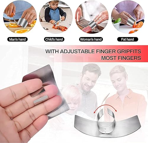 Miniatura 8 de Protector de dedos para cortar alimentos protector de dedos de acero inoxidable para cortar verduras protector de dedos para cortar verduras