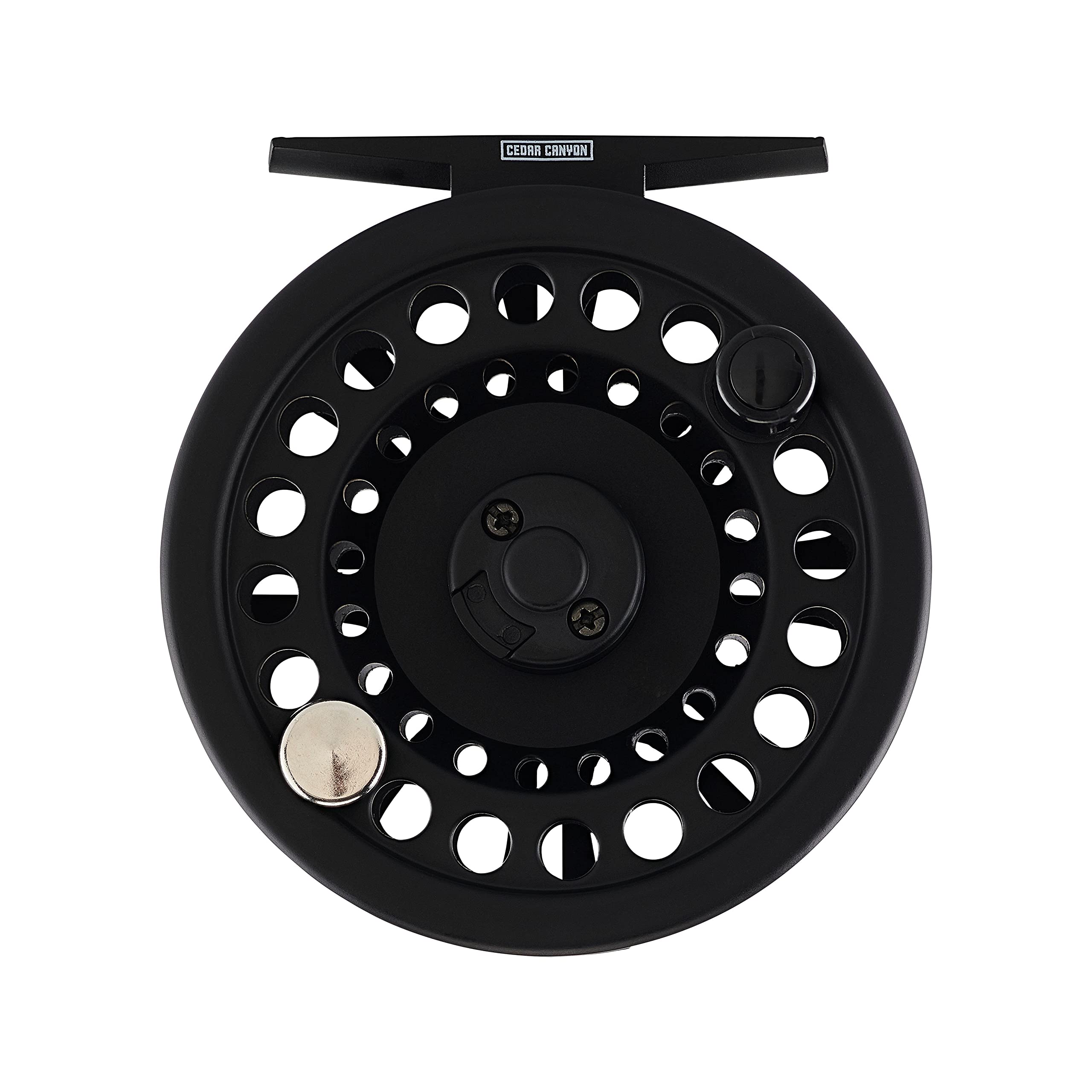 Shakespeare Cedar Canyon Premier Fly Reel - Moulinet de pêche à la Mouche léger et Durable avec roulement récupération Convertible pour droitier ou gaucher - 2 Options Disponibles