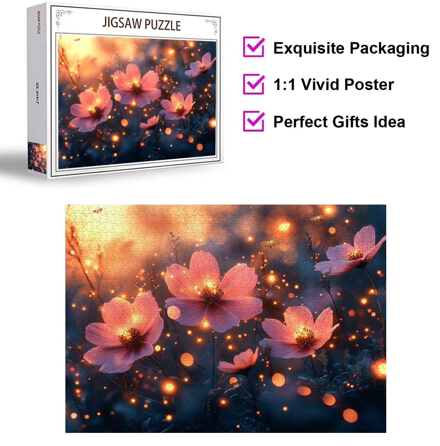 Puzzle 5000 Teile für Erwachsene, 3D Puzzle Traum Holzpuzzles, n-564 | Puzzlematte Blume, Heimunterhaltung, Entspannung Meditationspuzzle, Impossible Klassische Jigsaw Puzzles, Home Decoration