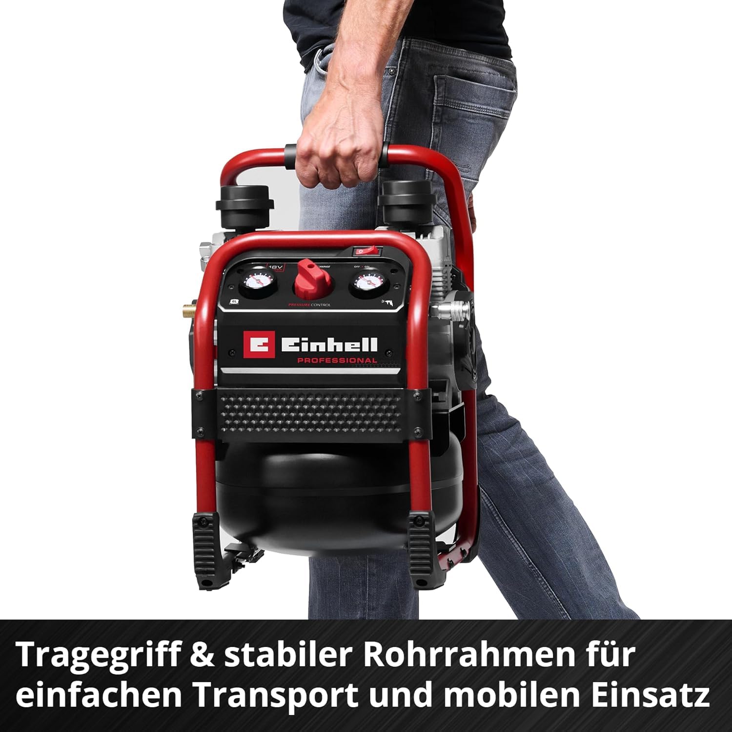 Einhell Professional Akku-Kompressor SILENZZO 18/160