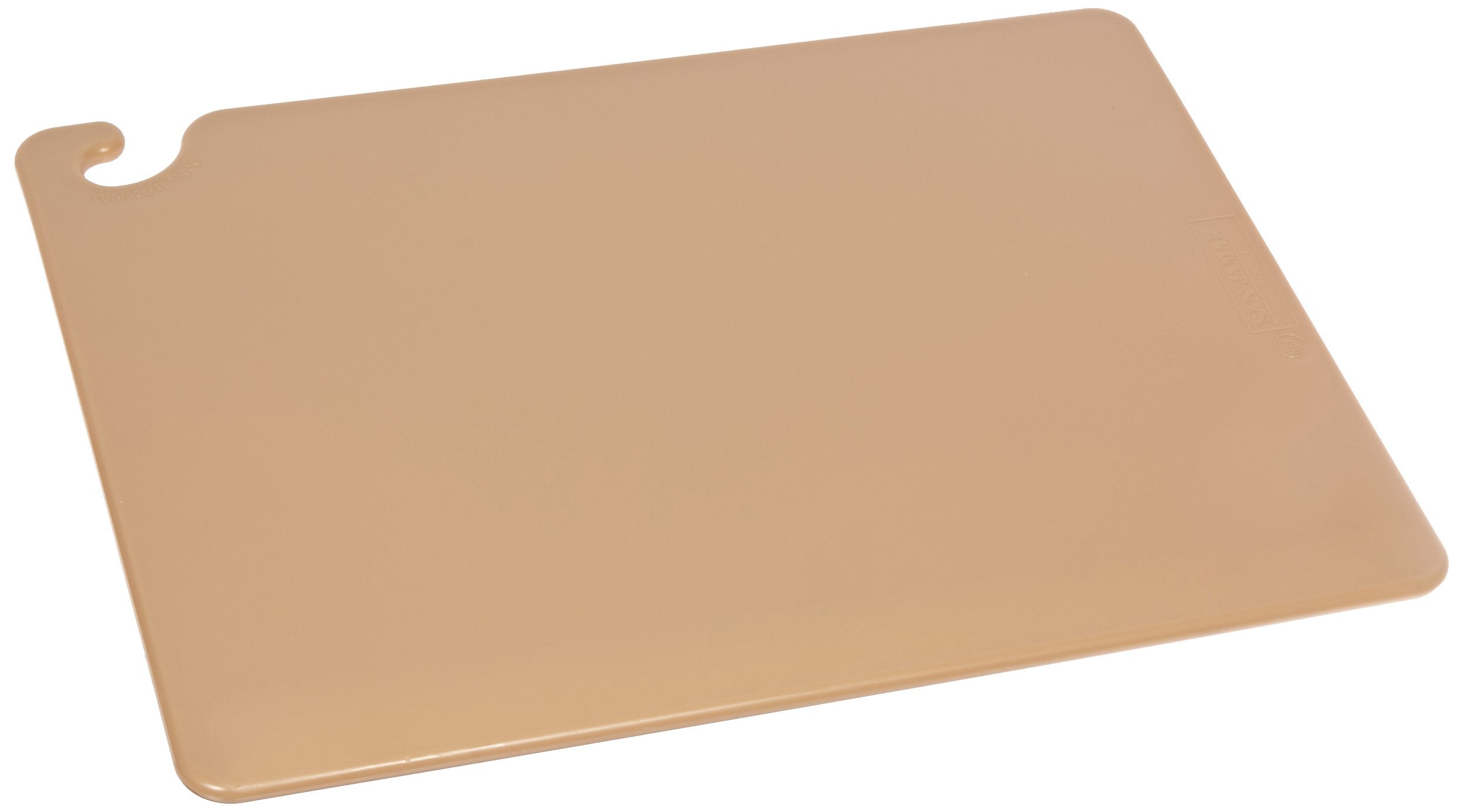 San Jamar CB182412BR Cut-N-Carry Cutting Board, 18" x 24", Co-Polymer, Brown, NSF