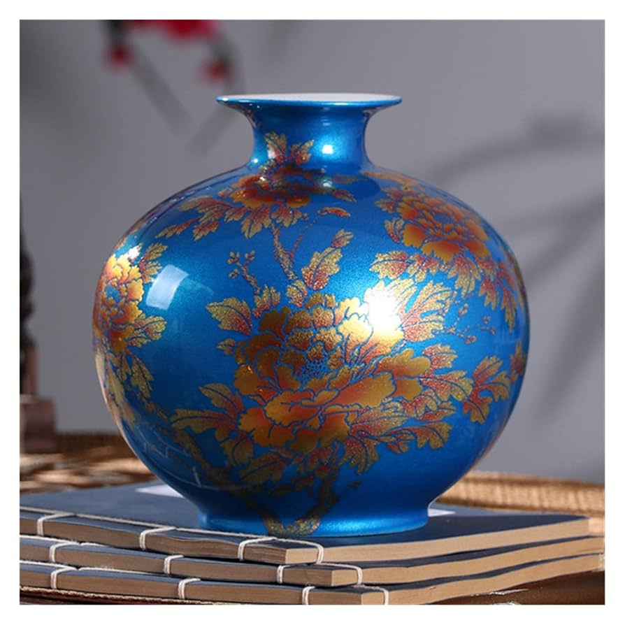 Amazon.co.jp: 花瓶 新しい中国風の花瓶景徳鎮クラシック磁器