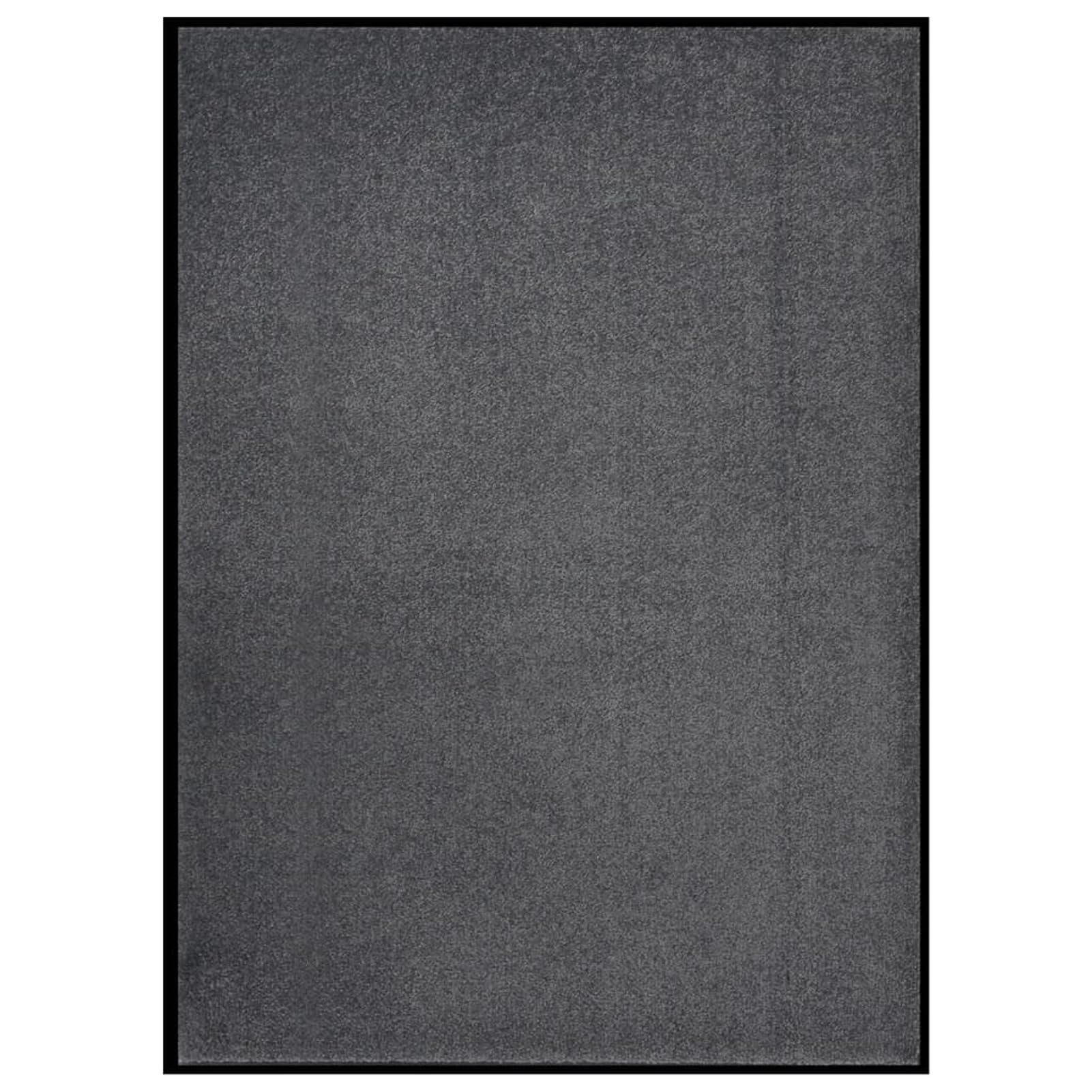 Wycieraczka antracytowa 60 x 80 cm, wycieraczka do wewnątrz i na zewnątrz, gumowa mata podkładowa, antypoślizgowa mata wejściowa, skrobaczka do butów, super chłonna mata pod drzwi wejściowe