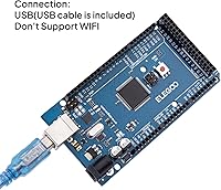 Vista 3 de ELEGOO Placa MEGA R3 ATmega 2560 + Cable USB Compatible con Arduino IDE Proyectos Cumplimiento RoHS