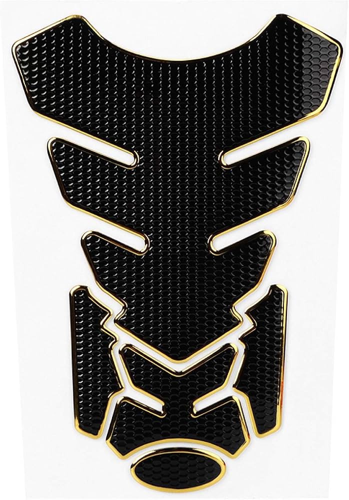 Protector De Tanque Para Moto – 2 Piezas, Pegatinas 3D Estilo Hueso, Universal, Color Negro – Almohadilla Antidesgaste Para Depósito