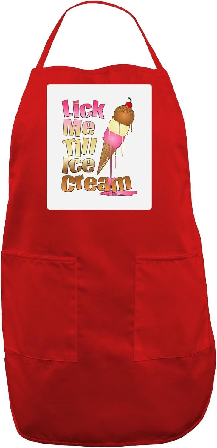 TOOLOUD Lick Me Till Ice Cream Panel Dark Adult Apron