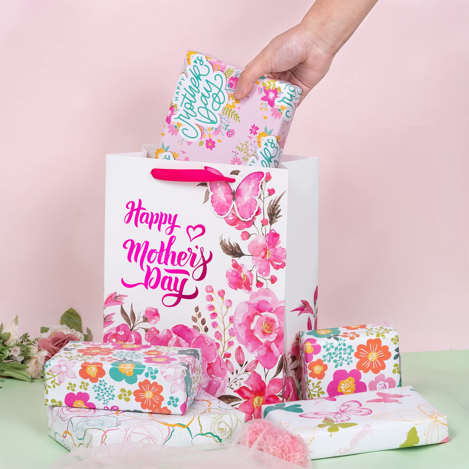 Snapklik.com : LeZakaa Mothers Day Wrapping Paper Sheet - 12 Sheet