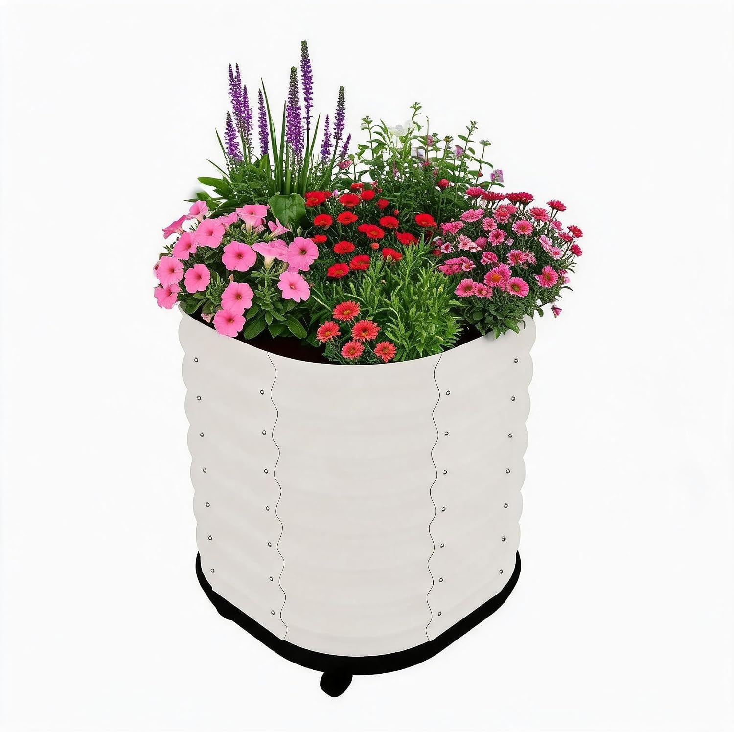 Garvee Mobile Self-Watering Galvanized Steel Raised Garden Bed Planter
