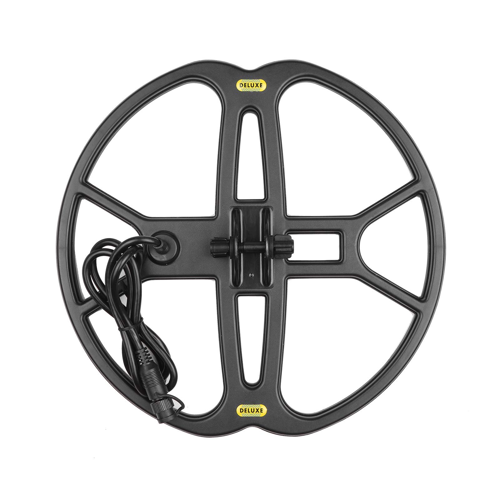 12-inch Waterproof DD Search Coil Round Double-D Submersible Searching Coil Gold Nugget Search Coil Compatible with Metal Detector TX850