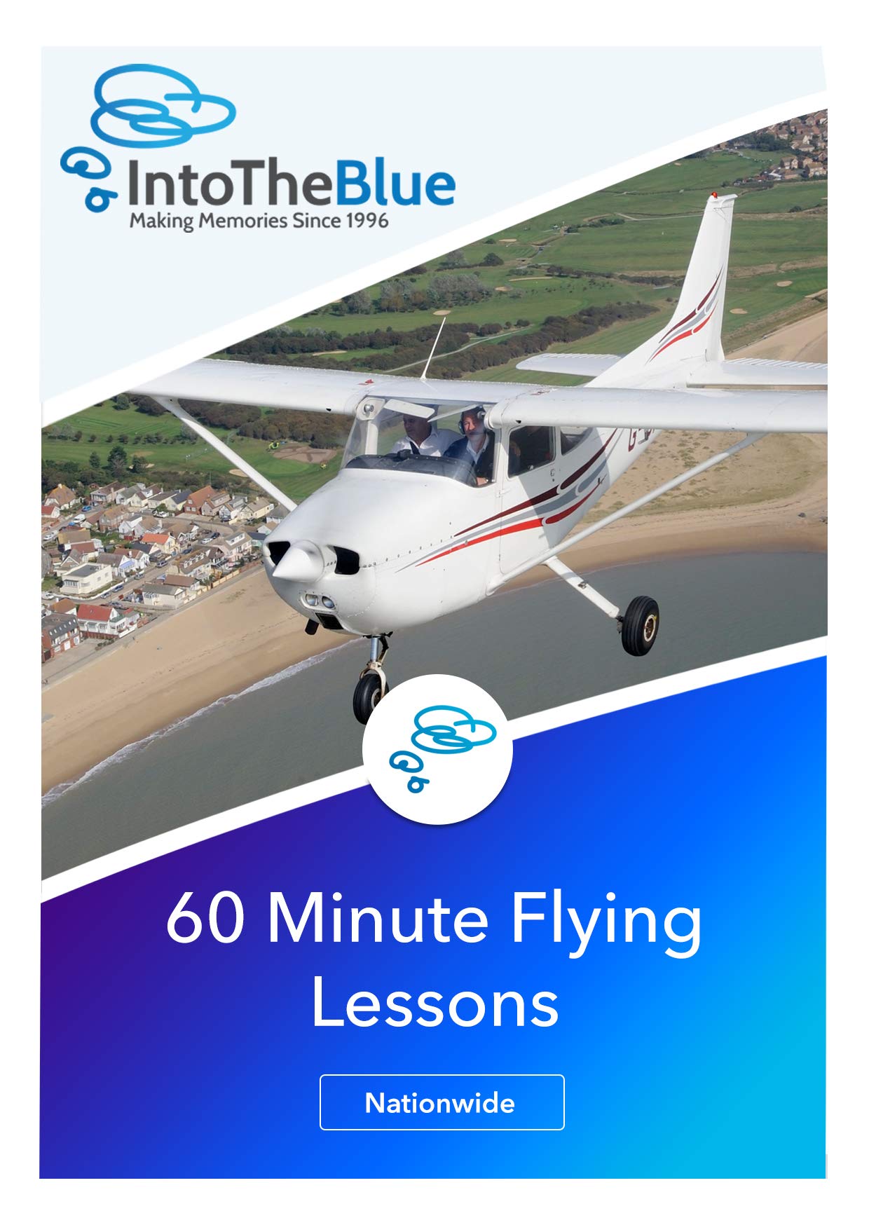 Into the Blue 60 Minute Nationwide Flying Lesson Experience Gift Voucher, Learn to Fly