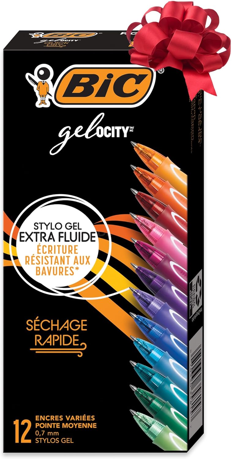 BIC Gelocity Quick Dry Gel Pen with Fast Drying Ink...