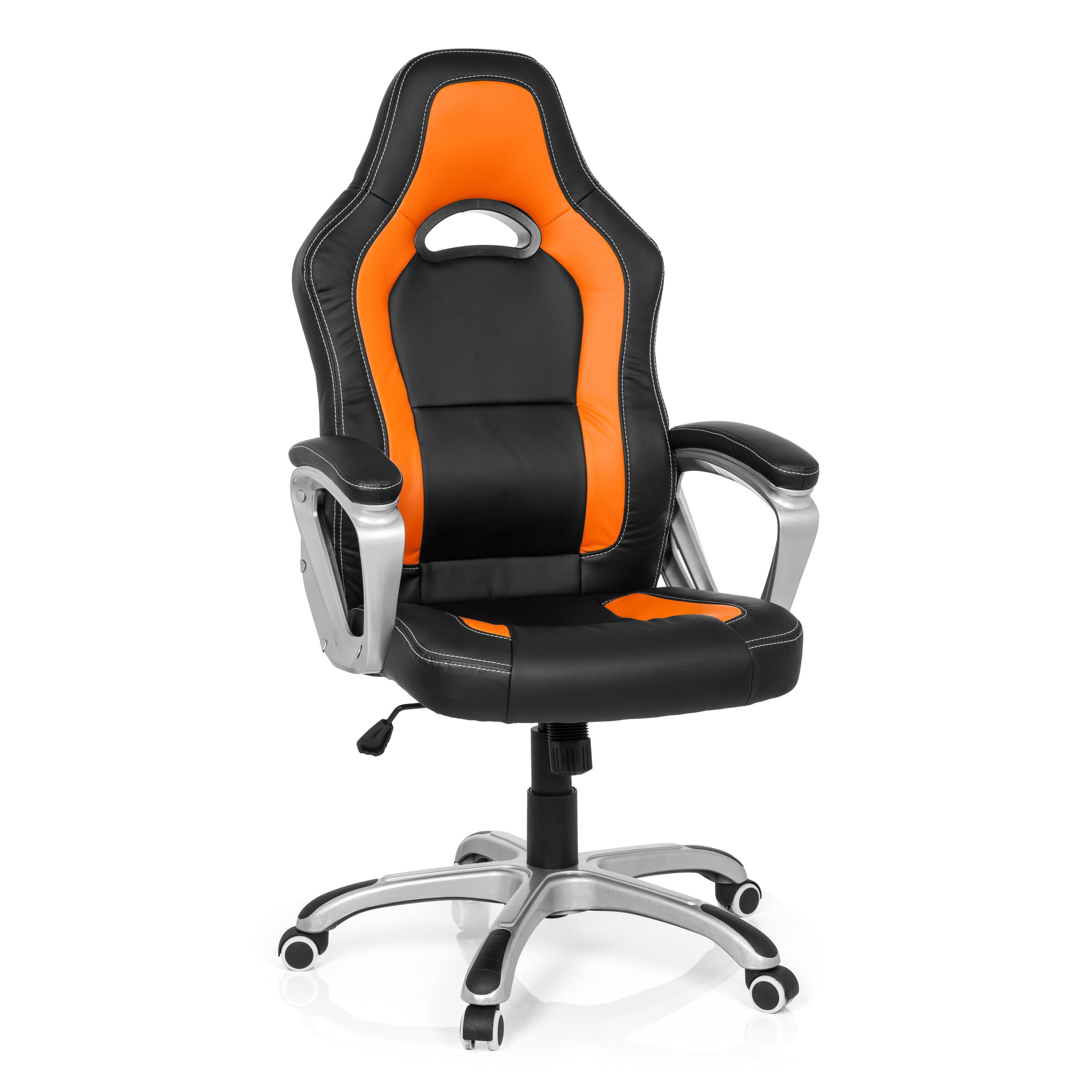 desk chair GAMING ZONE PRO AB100 faux leather black/orange stylish office chair thick padding tiltable 722050