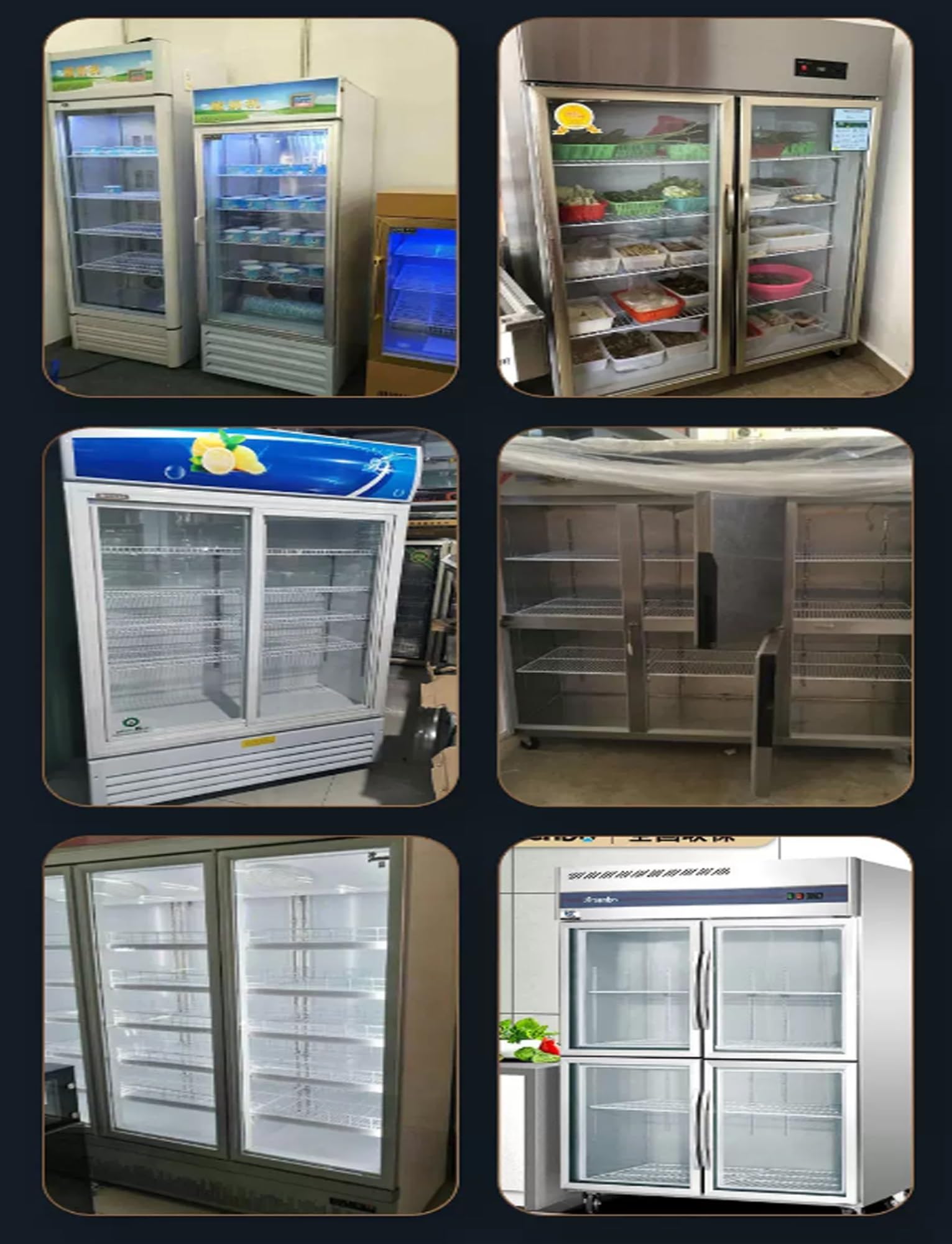 Estante divisor de congelador comercial con diseño de malla ventilada | Partición de rejilla de alambre for organización de almacenamiento en frigoríficos(21.3x20.9in-54x53cm)